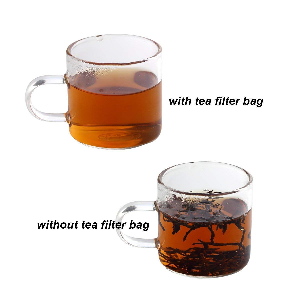 BEFORYOU 400 Pack Disposable Tea Filter Bags - Natural Unbleached Paper Infuser, 7 x 9 inches, Natural Color