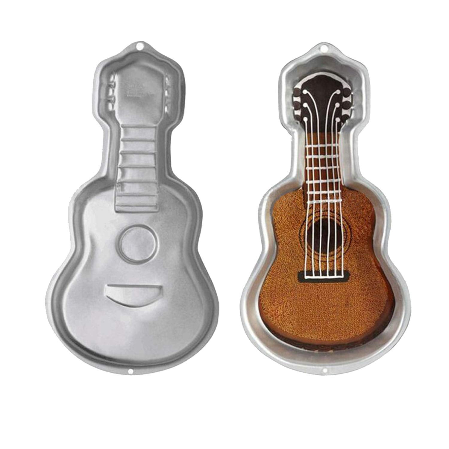 ' Guitar'' Cake Pan, Kids 3D Birthday Cake Pan, Aluminum Alloy Cake Molds Nonstick Baking Tools