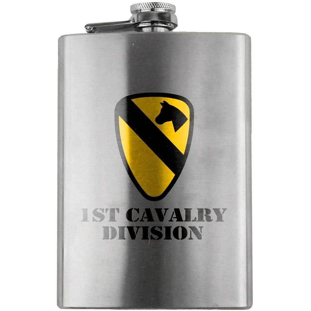 Army 1st Cavalry Division Full Color 8oz. Flask