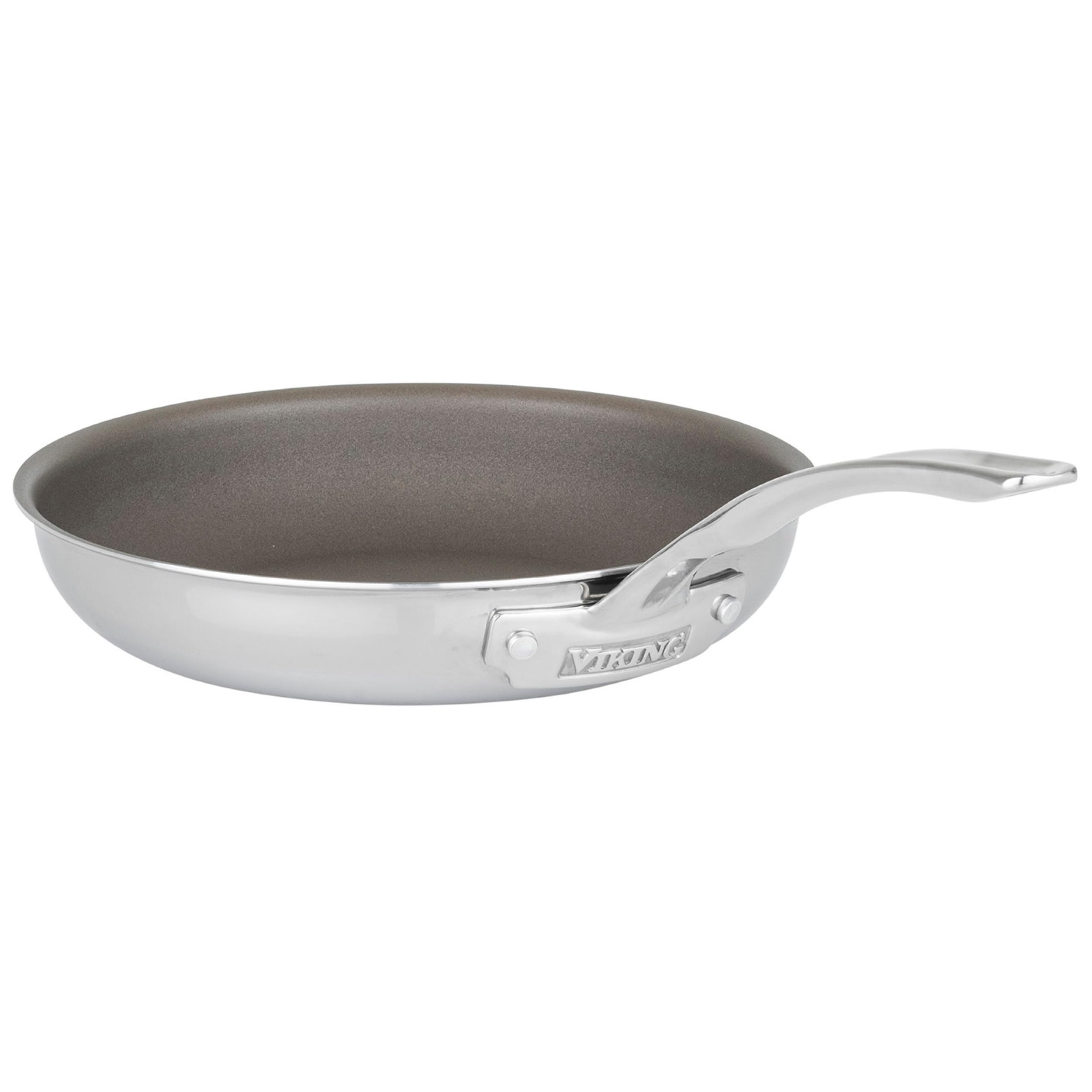 Viking Pureglide Pro 3-Ply Nonstick 10 Inch Frying Pan,Titanium Interior, Oven And Broiler Safe, Induction Ready