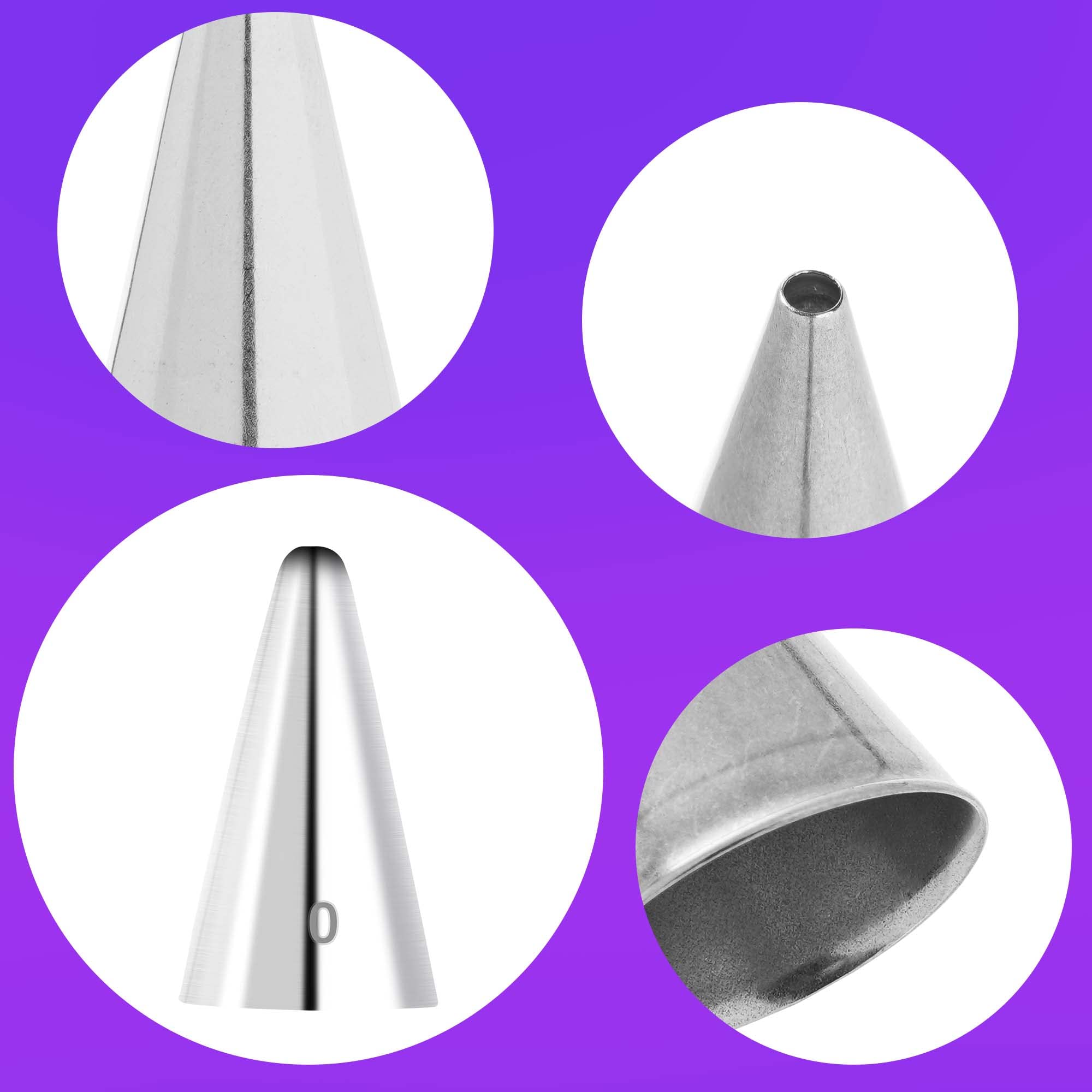 GOOTRADES 7 Pcs-Set Cake Decorating Tips (5 Writing Tube 1 Coupler 1 Silicone Pastry Bag)