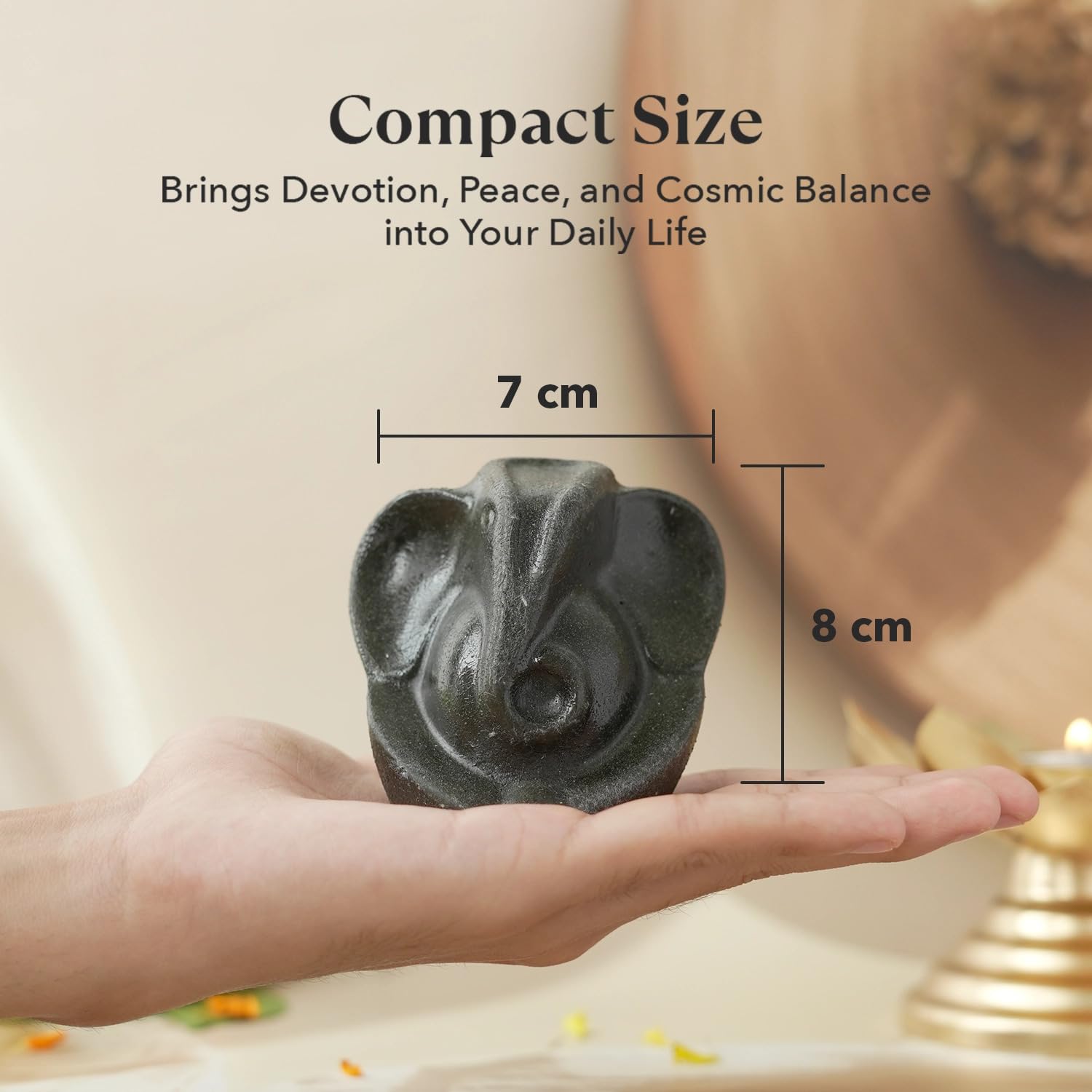 Astrotalk Pyrite Ganesha Ji Murti | Ganesh Idol for Wealth, Prosperity & Positivity | Ganesh Idol for Home Decor & Car Dashboard | Powerful Pyrite Ganesha Idols for New Beginnings & Energy Balance