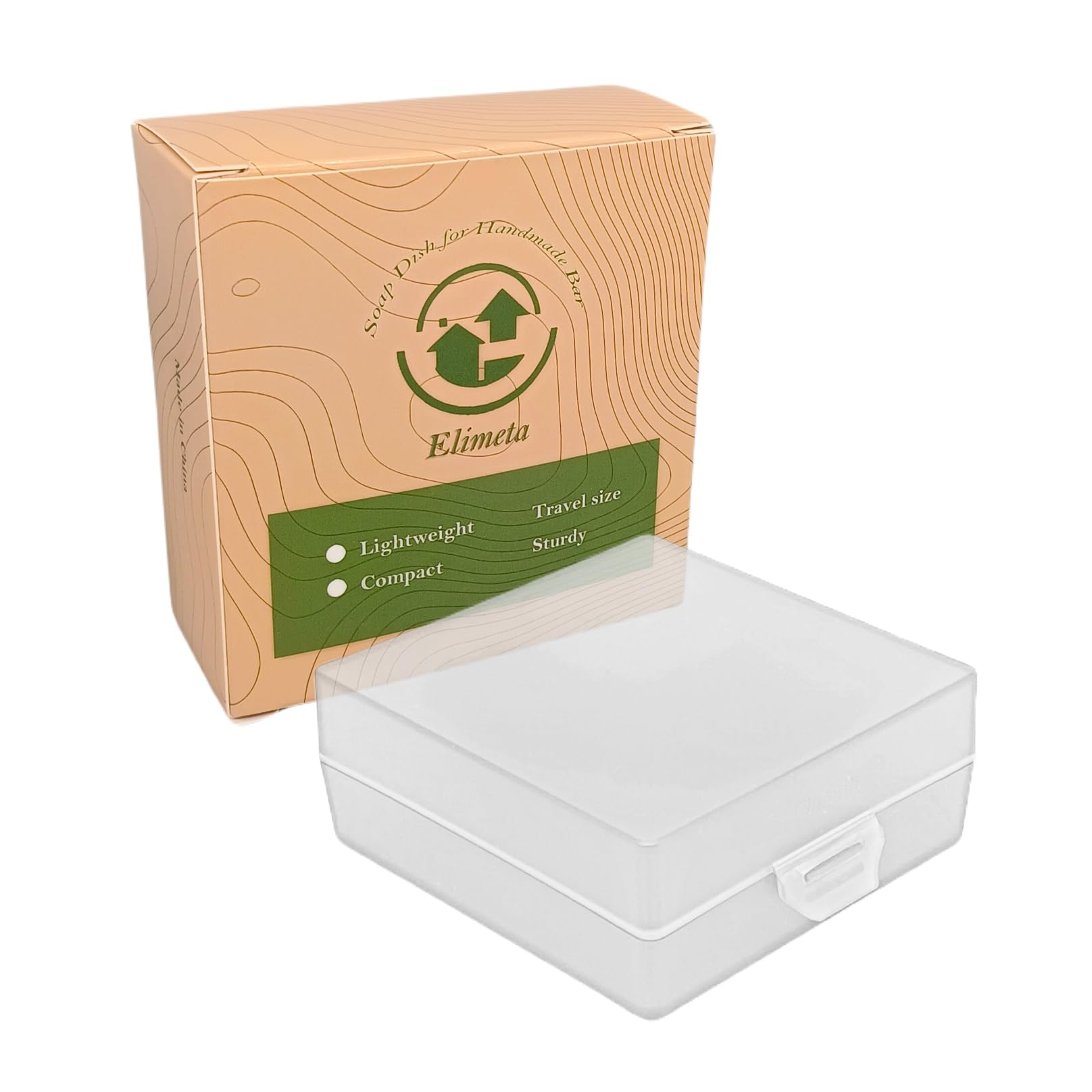 Elimeta Soap Container, Square Bar Soap Holder Fit Dr Squatch Soap, Travel Soap Case (Matt Clear)
