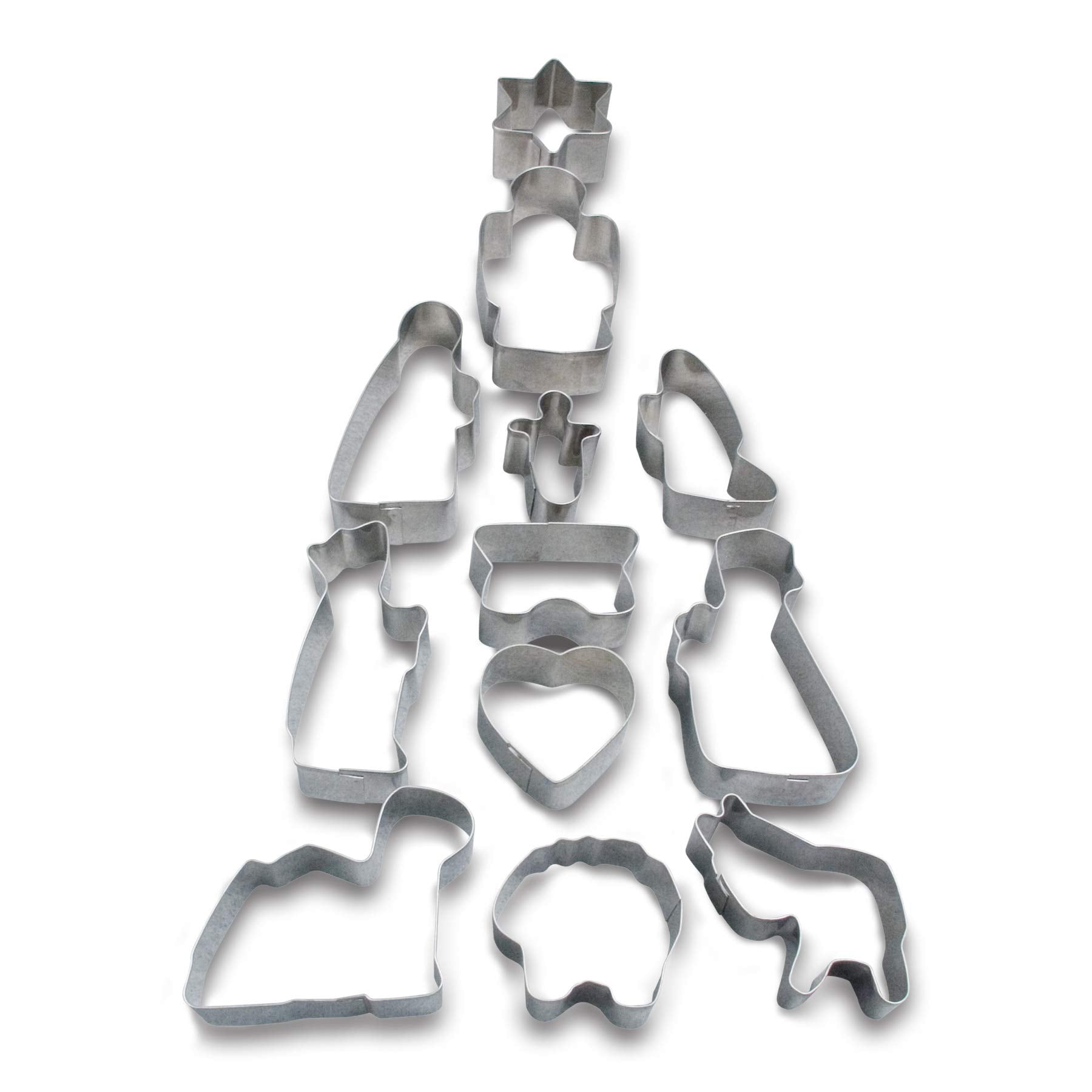 Nativity Story Set Of 12 Stainless Steel Cookie Cutter Set