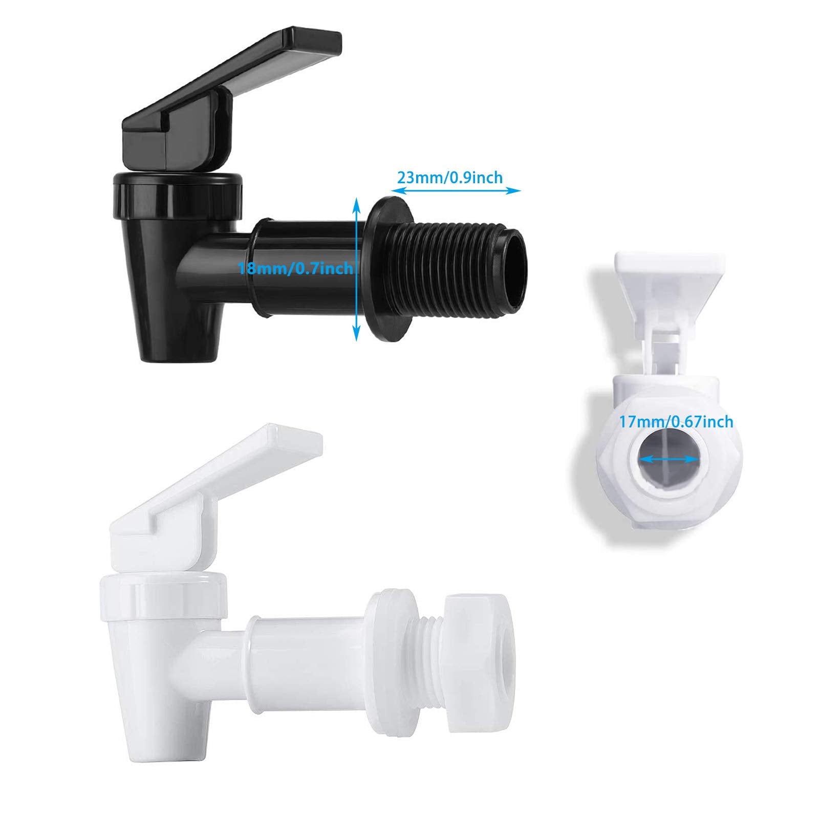 Ohoh 4 Sets Bpa-Free Replacement Cooler Faucet Water Bottle Jug, Reusable Spigot Spout Water Beverage Lever Pour Dispenser Valve