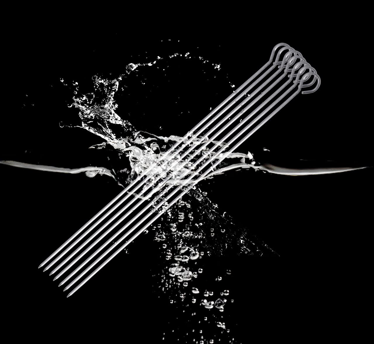Honshen 14 Inch Long Square Kebab Skewers,Bbq Stainless Steel Skewers,12 Pack (Bbq Skewers Square 14Inch-12P)