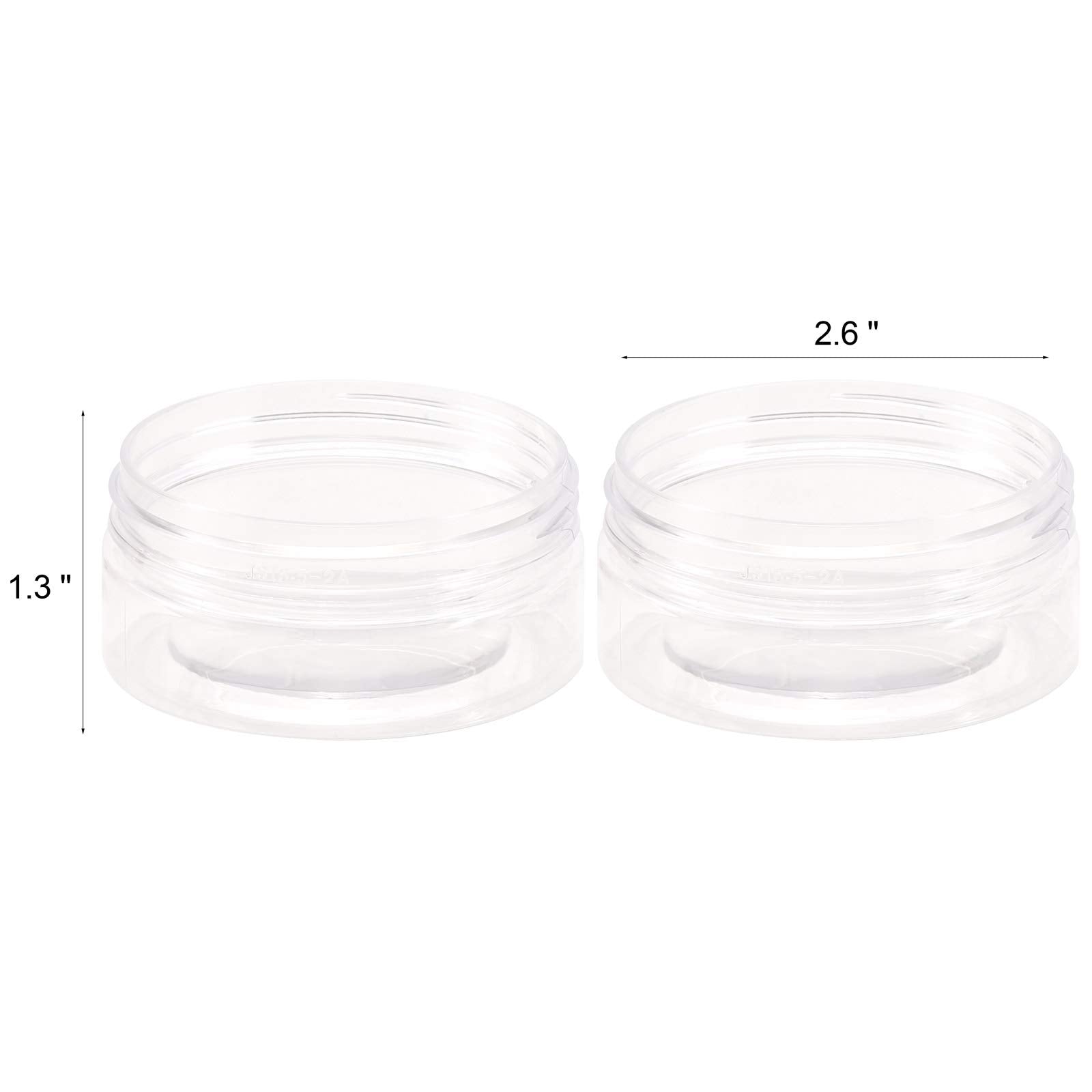 Tecbeauty 12-Pack 60Ml Empty Jars Clear Plastic Slime Storage Favor Round Pot With Lids For Beauty Products, Gold