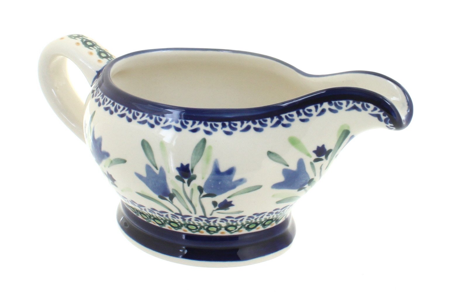 Blue Rose Polish Pottery Nature Gravy Boat