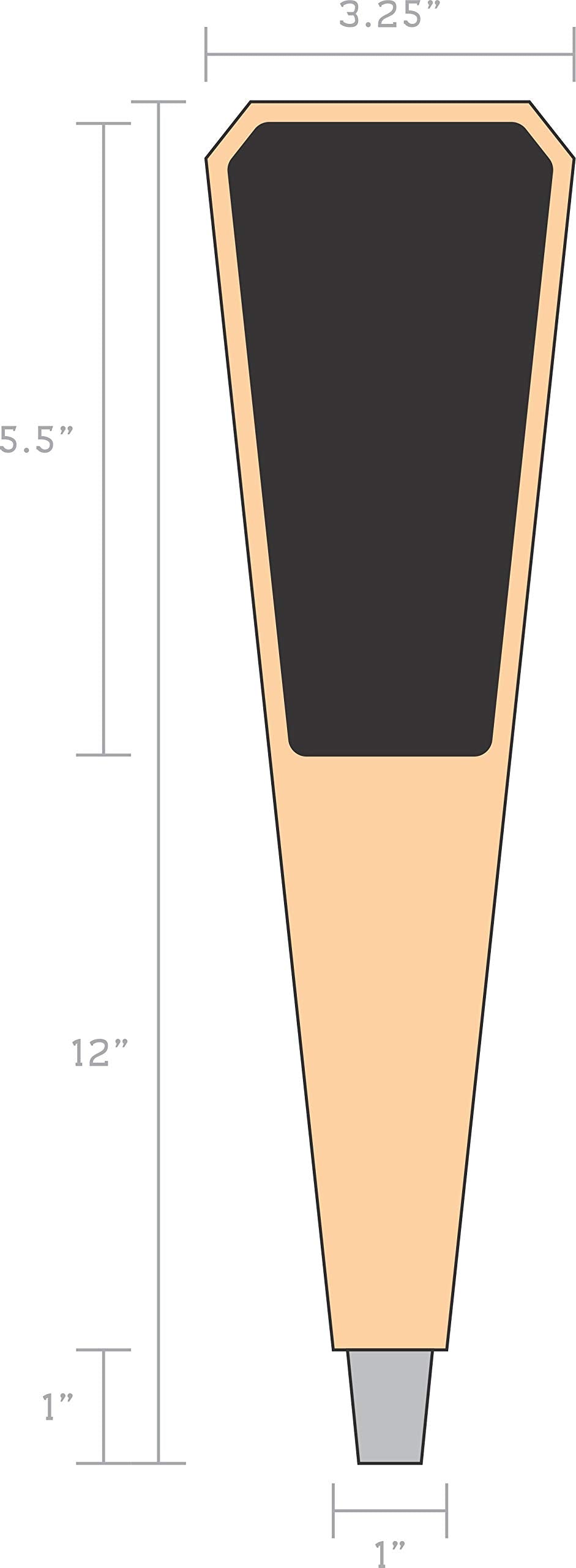 12'' Solid Maple Angled Chalkboard Tap Handle