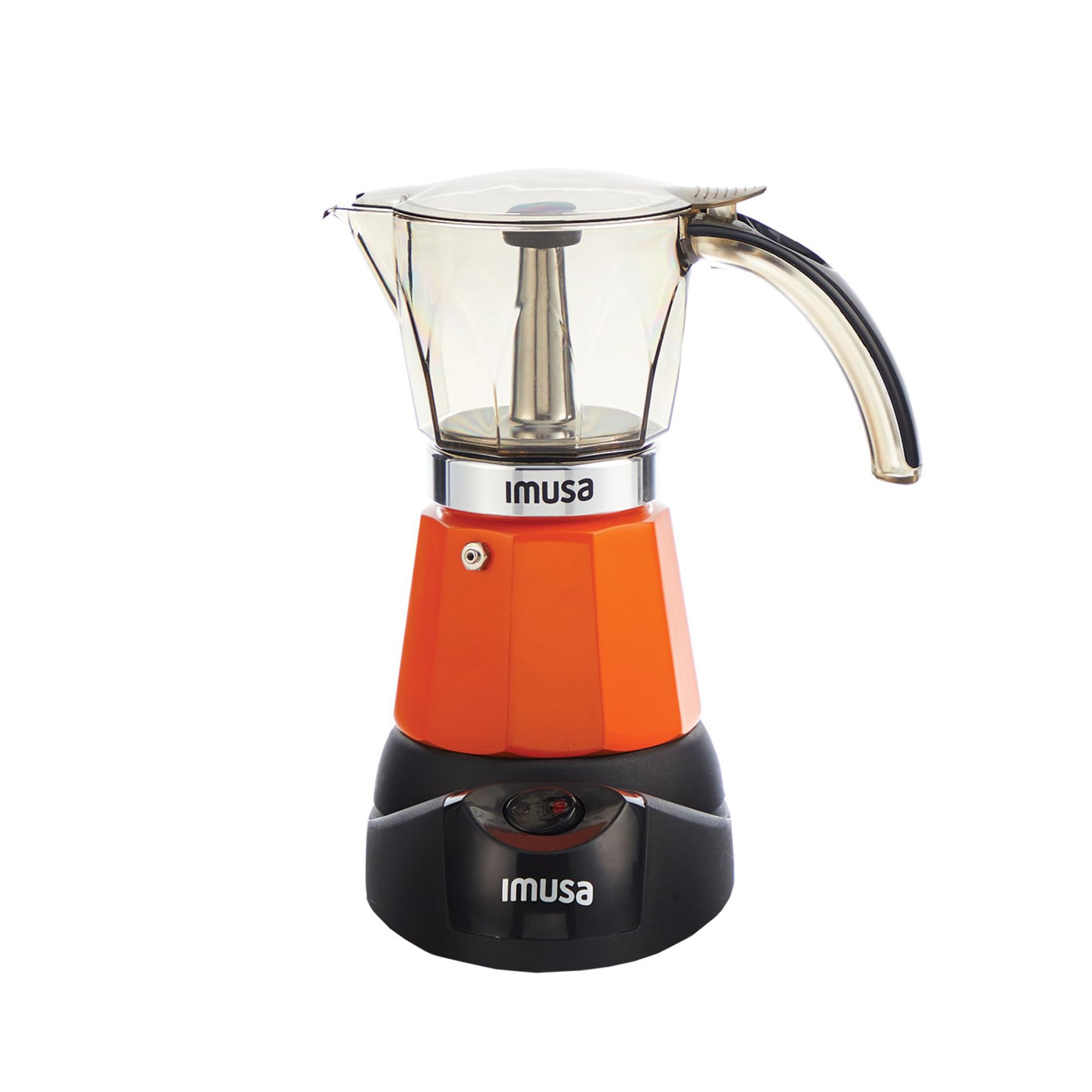 Imusa 6 Or 3Cup Electric Espresso Maker, Orange