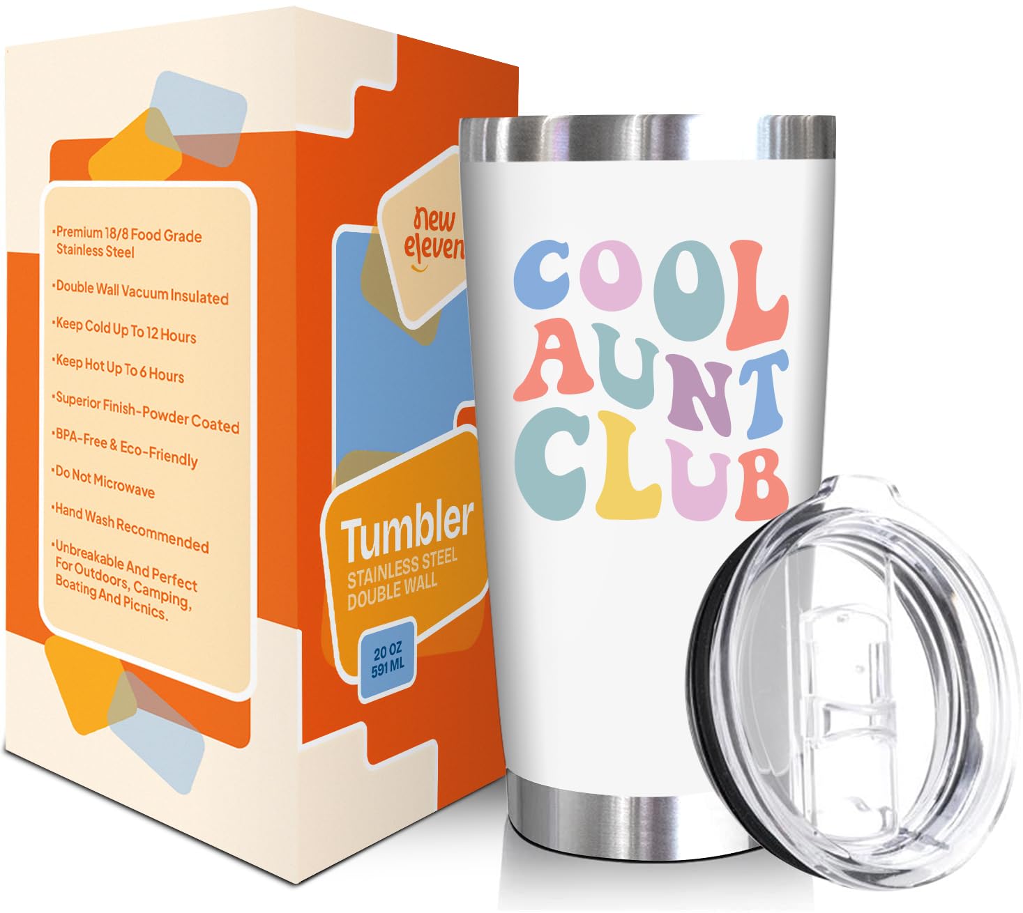 NewEleven Gifts For Aunt From Niece, Nephew - Cool Gifts For Aunt, New Auntie, Sister - Aunty Birthday Gift, Announcement, Promo