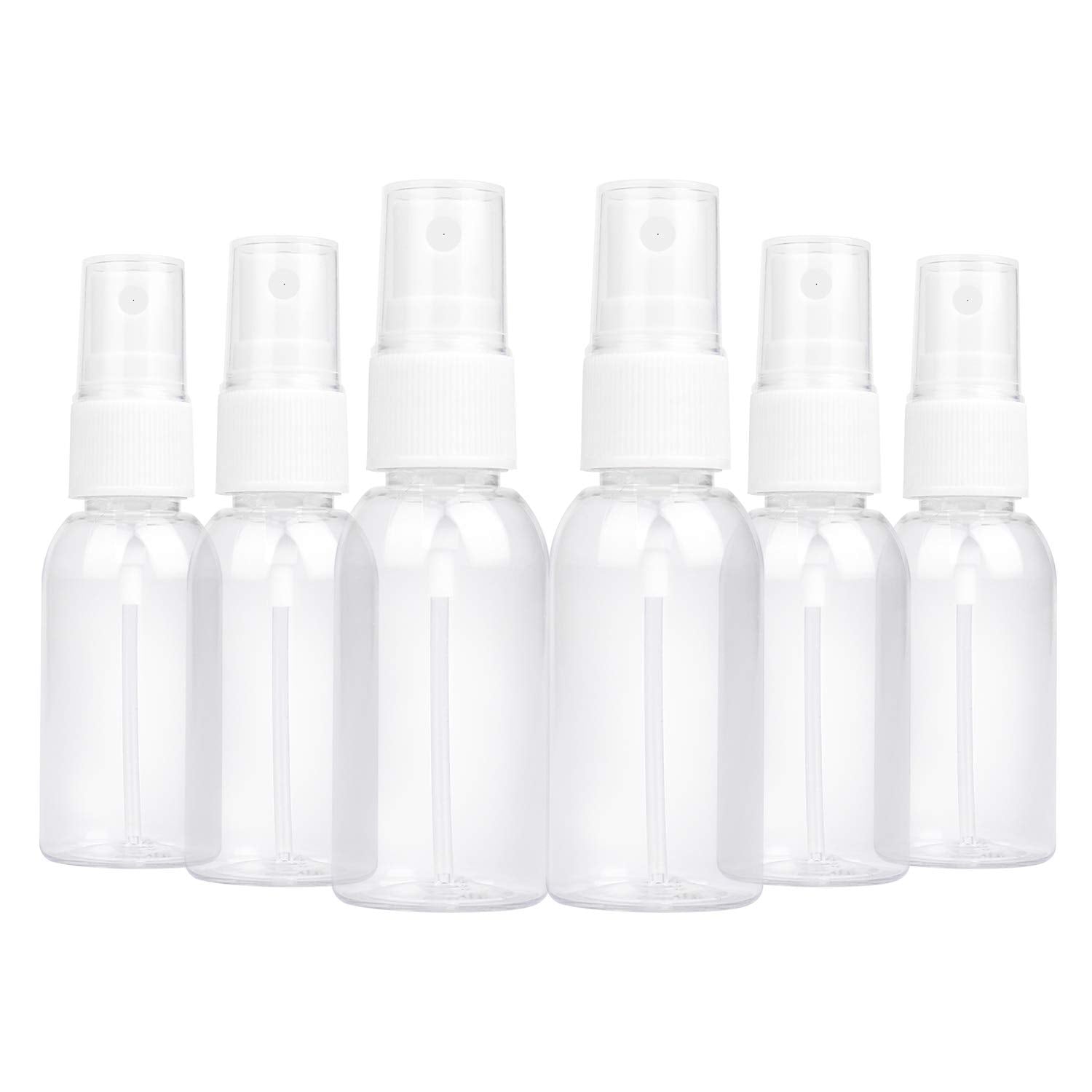 Trendbox 6 Pack Empty Transparent Plastic Fine Mist Spray Bottle 30 Ml (1 Oz)