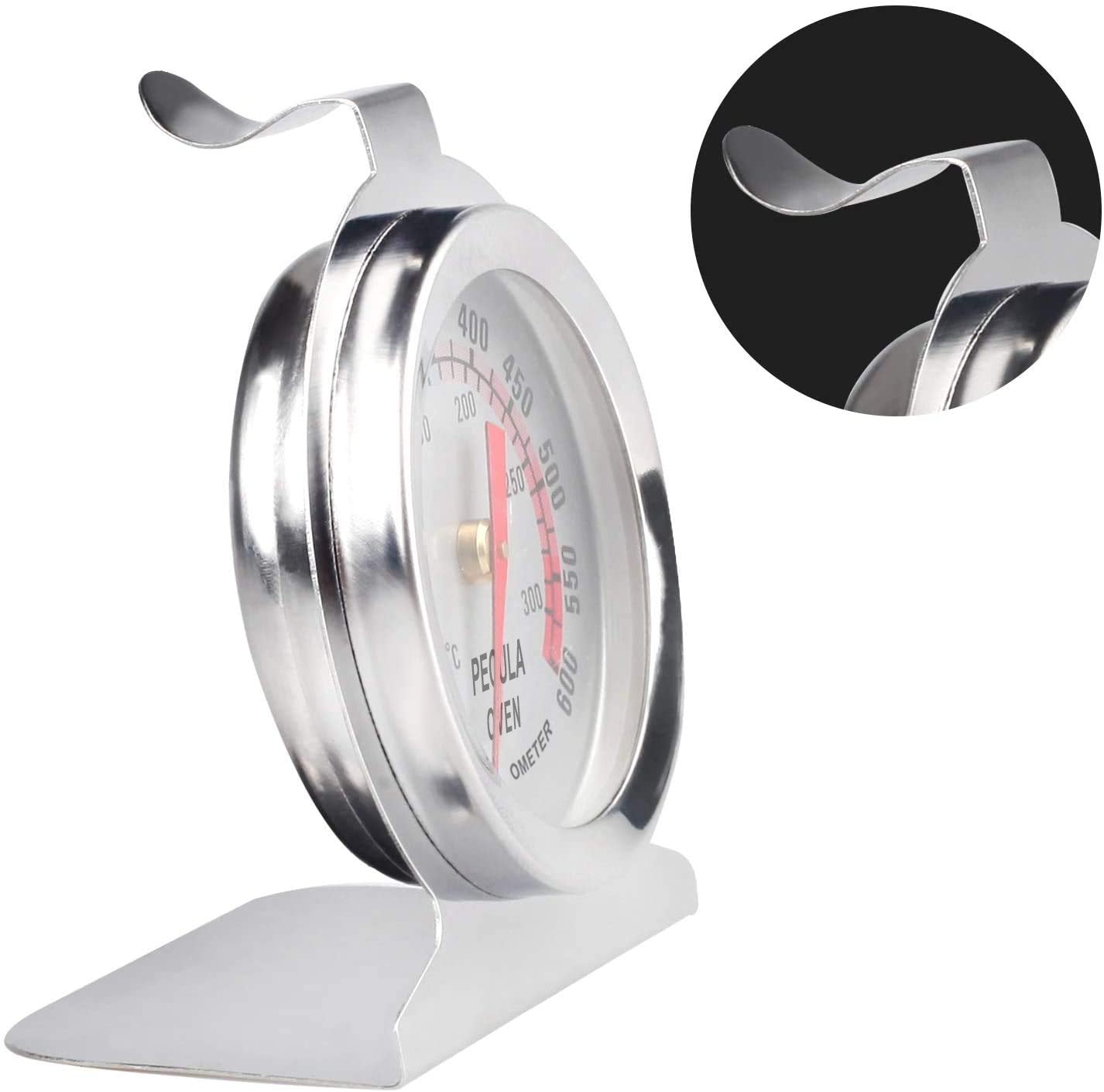 Oven Thermometer 2 Pack 50-300C/100-600F, Oven Grill Fry Chef Smoker Thermometer Instant Read Stainless Steel Thermometer Kitche