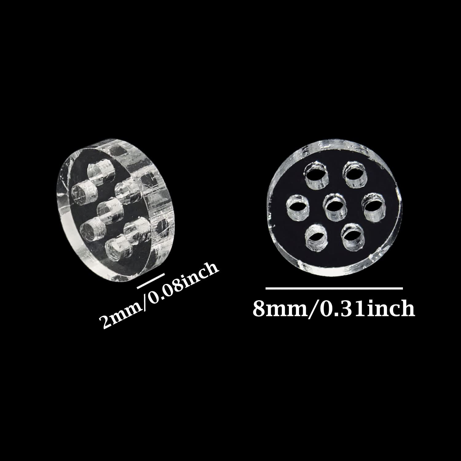 Honbay 20Pcs High Borosilicate Glass Screens Filters With Holes Honeycomb Holes Filter Screen (8Mm)