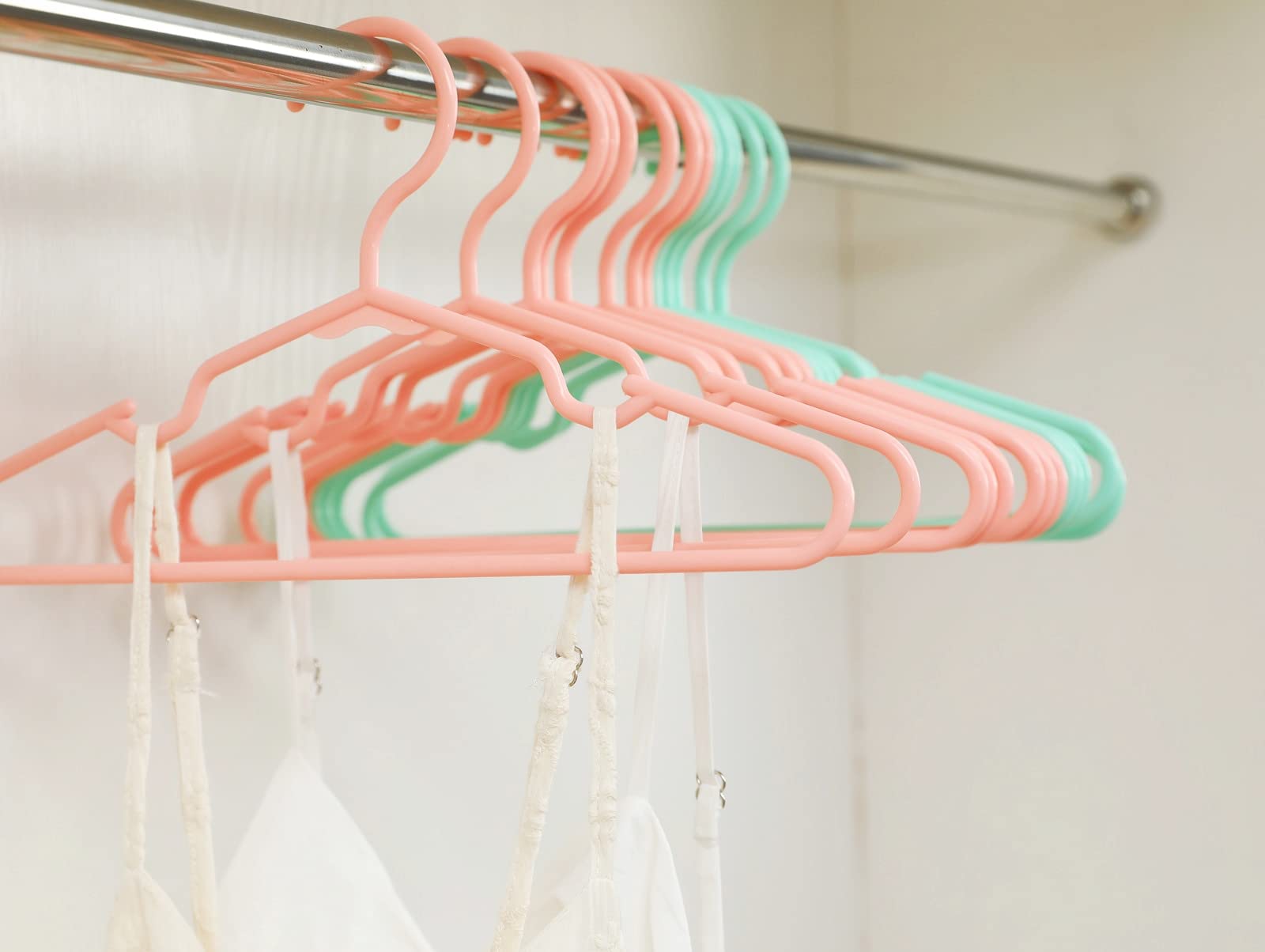 Viibase 120-Piece White Plastic Baby Nursery Closet Hangers, Anti-Slip Laundry Infant Pant Hanger For Newborn Clothes Gift, Ultr