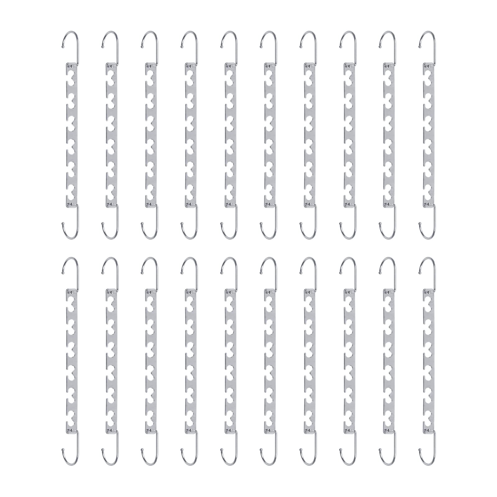 Magic Clothing Hangers Space Saving Sturdy Metal Hangers Wardrobe Closet Organizer Space Saving Hanger Pack Of 20 Cascading Hang