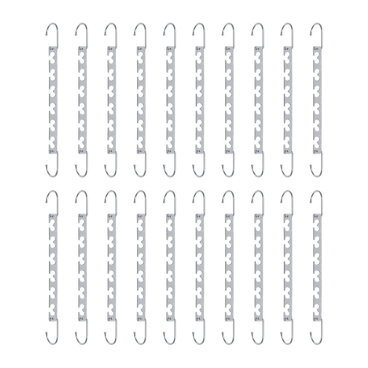 Magic Clothing Hangers Space Saving Sturdy Metal Hangers Wardrobe Closet Organizer Space Saving Hanger Pack Of 20 Cascading Hang