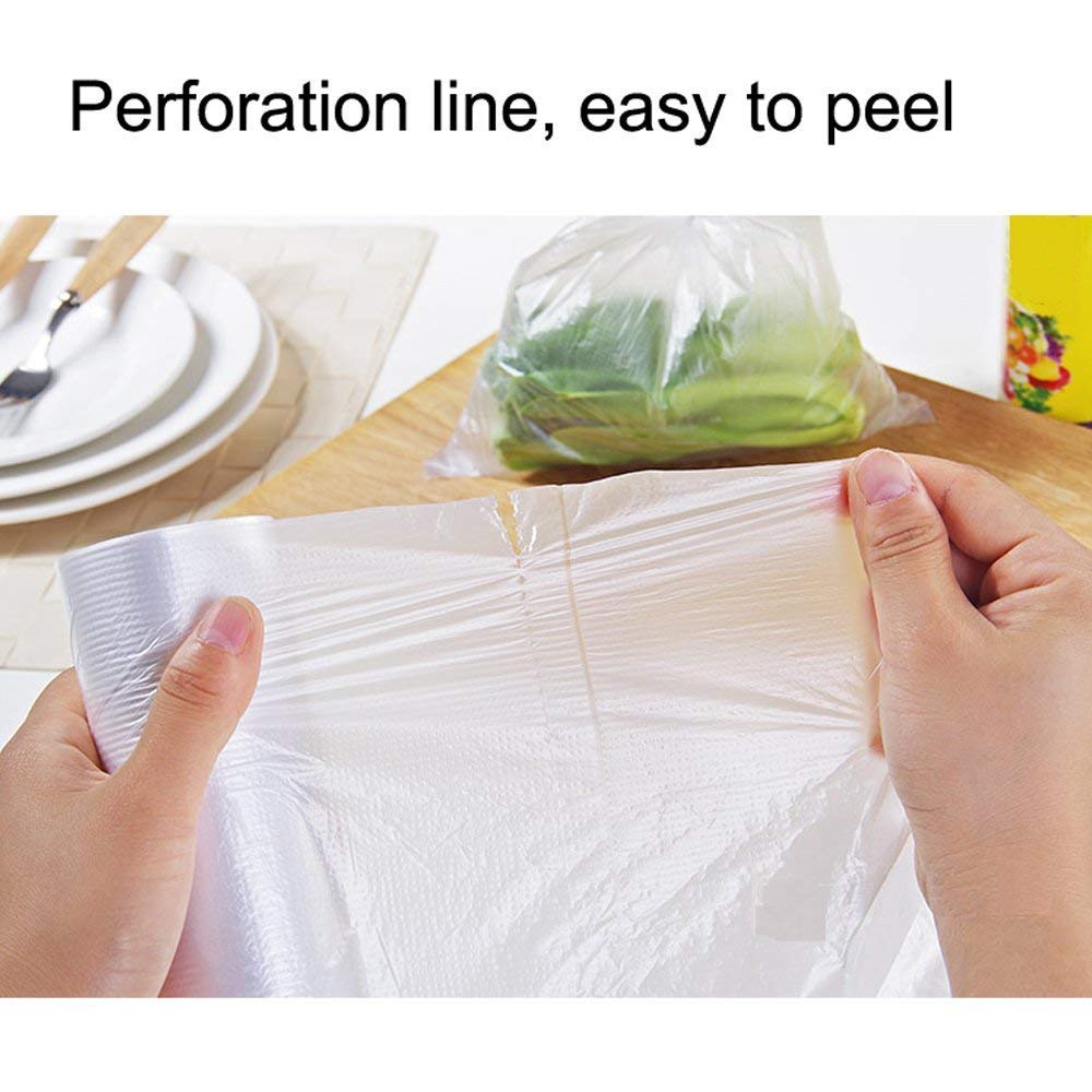 Plastic Produce Bag Roll 14 X 20 Inch, Vegetable Food Bread And Grocery Clear Bag, 350 Bags/Roll