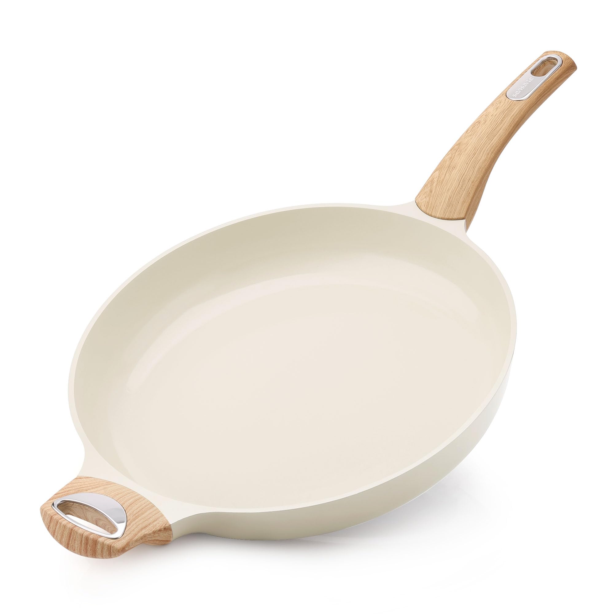 SENSARTE Ceramic Nonstick Frying Pan Skillet 12.5Inch Non Stick Pan with Ergonomic Handle, Non-toxic Healthy Large Cooking Chef