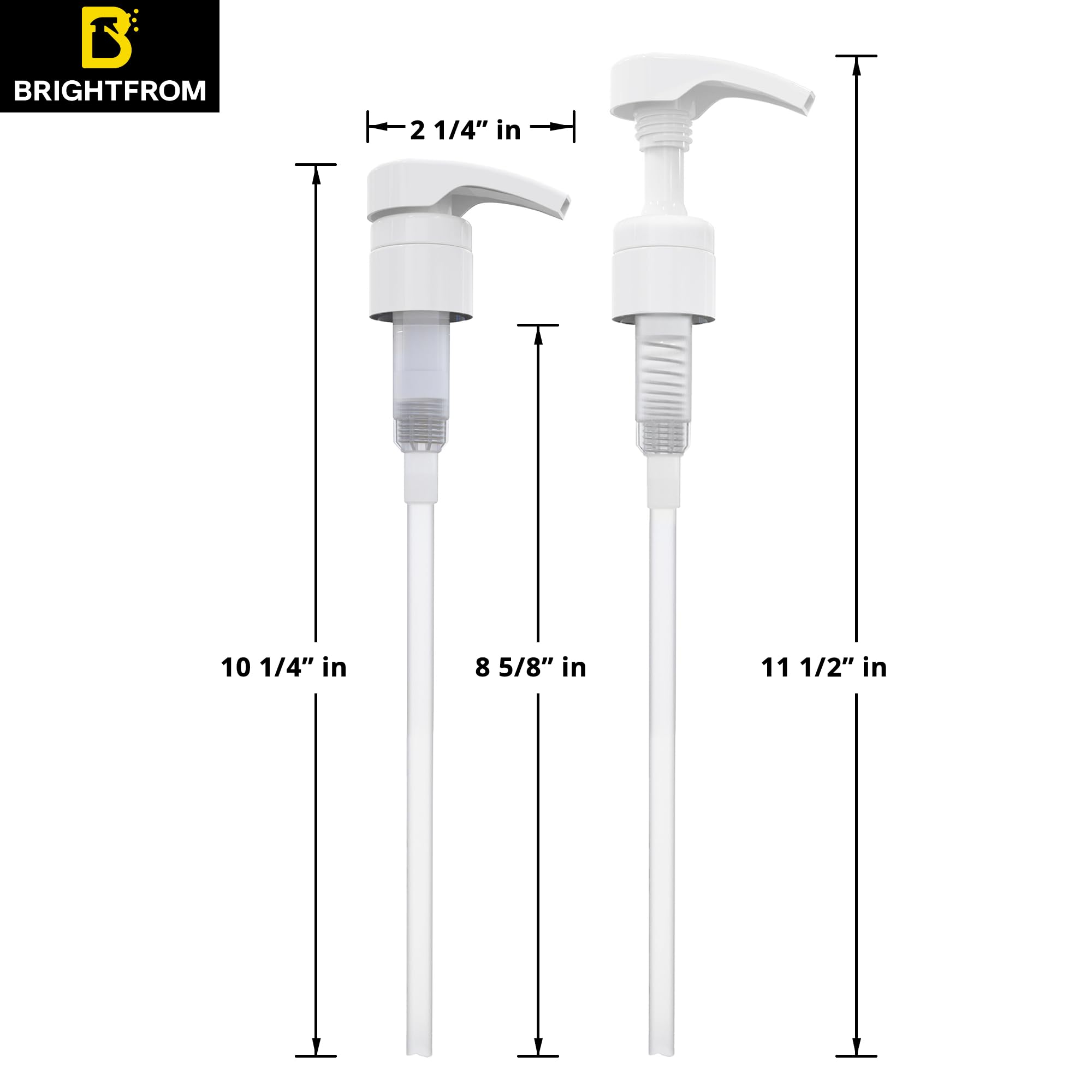 Universal Dispensing Pump  Perfect for Shampoo & Conditioner 1L /33.8 OZ - Fits for Most Popular Brands Bottles or any Refillable Bottles from 12oz to 33.8oz with 28/410 Neck Size  2 Pack  White/Black