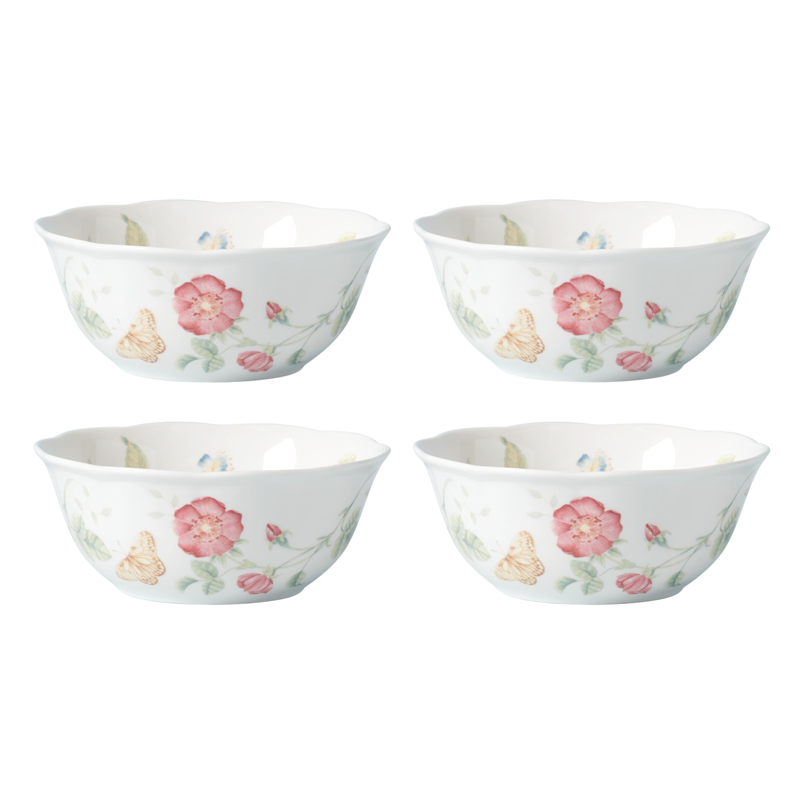 Lenox Butterfly Meadow 4-Piece Large All-Purpose Bowls, 4.03, Multi