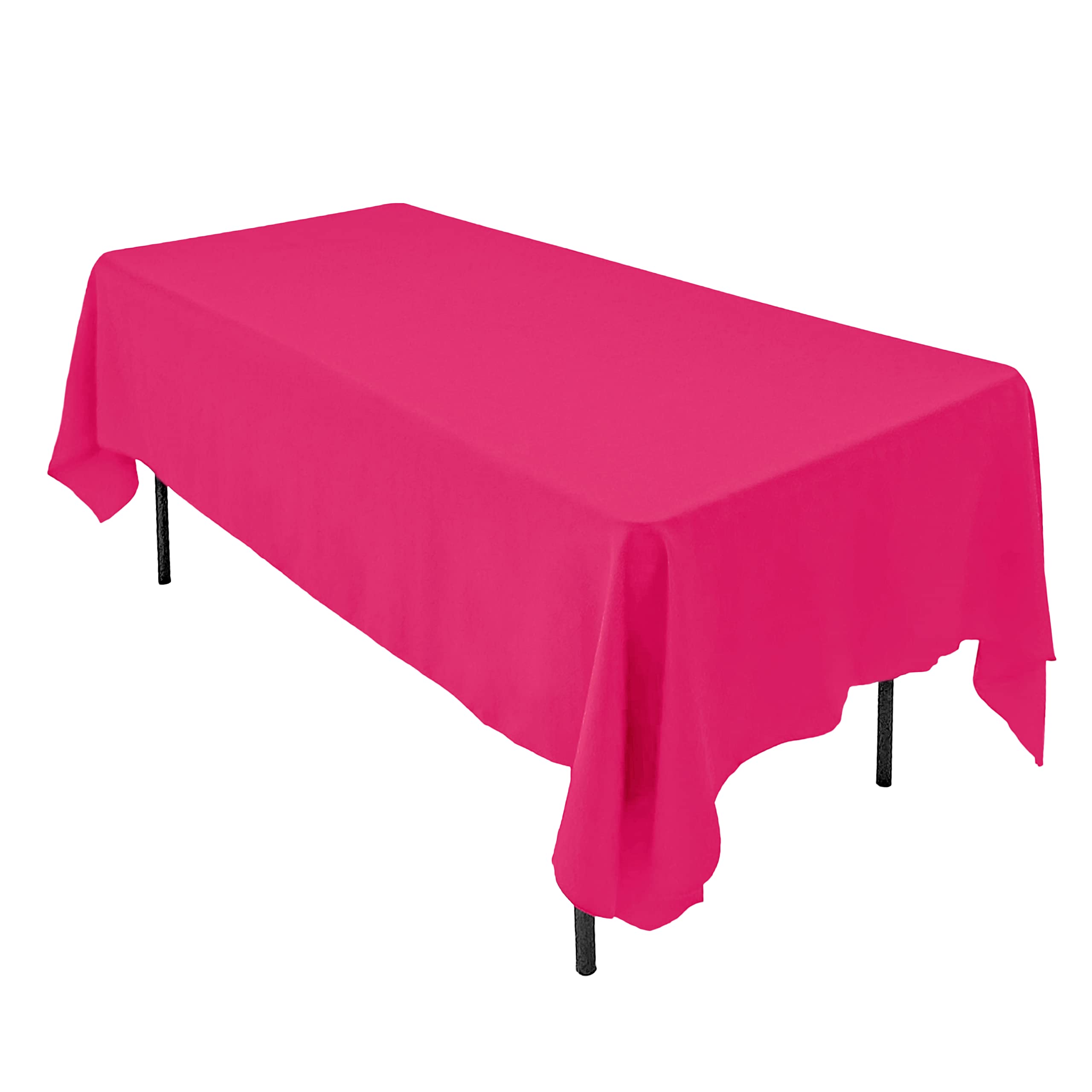 Ak-Trading 60 X 126-Inch Rectangular Polyester Tablecloth - Made In Usa - Fuchsia