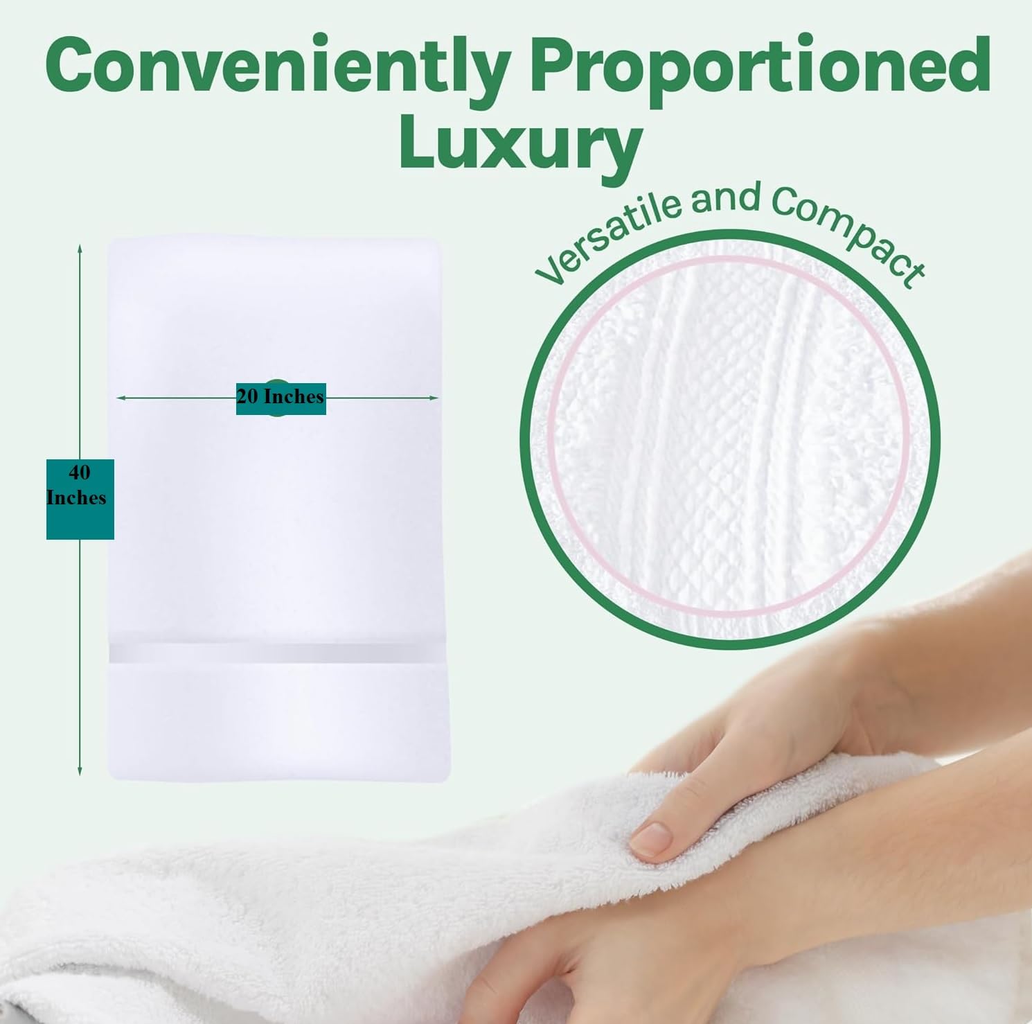 Towels N More 6 Pack 20''X40'' Small Light Weight Gym Towels Or Can Be Used As Kids Bath Towels Or Salon Towel, 100% Ring Spun C