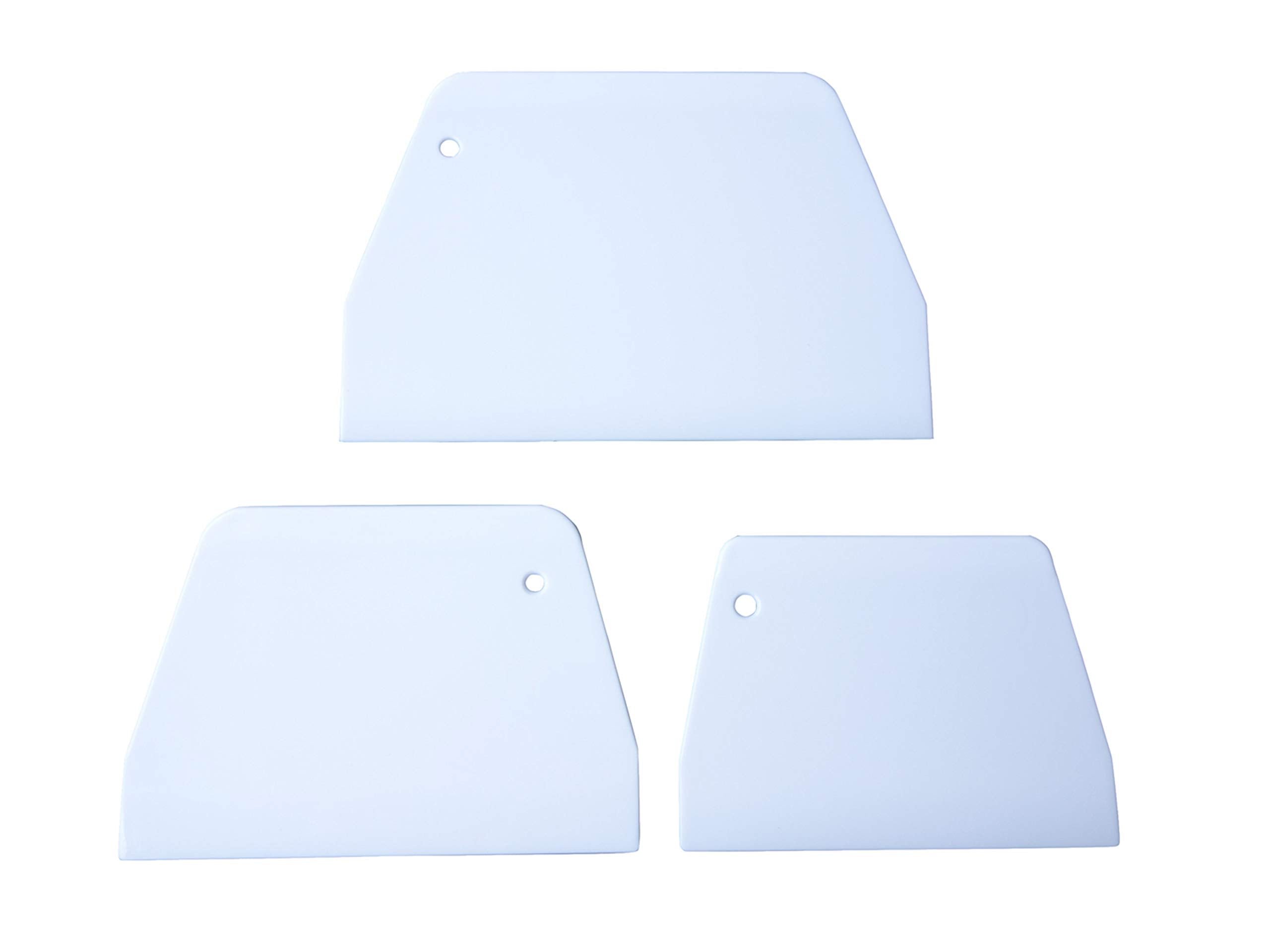 Set Of 3 Cake Scrapers And Smoother Tools For Cake Decorating, Dough & Bowl Scrapers Plastic Icing Smoothers Dough Cutters Bench