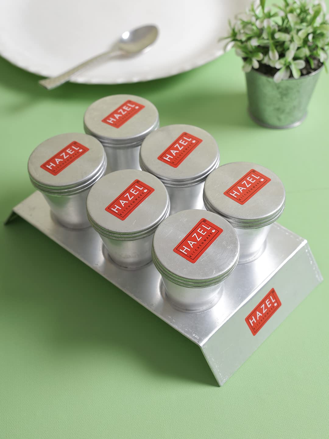 Hazel Aluminium Kulfi Moulds Set With Lid | 5.6 X 5.6 X 11 Centimeters Small Homemade Kulfi Moulds Set | Reusable Popsicle Ice C