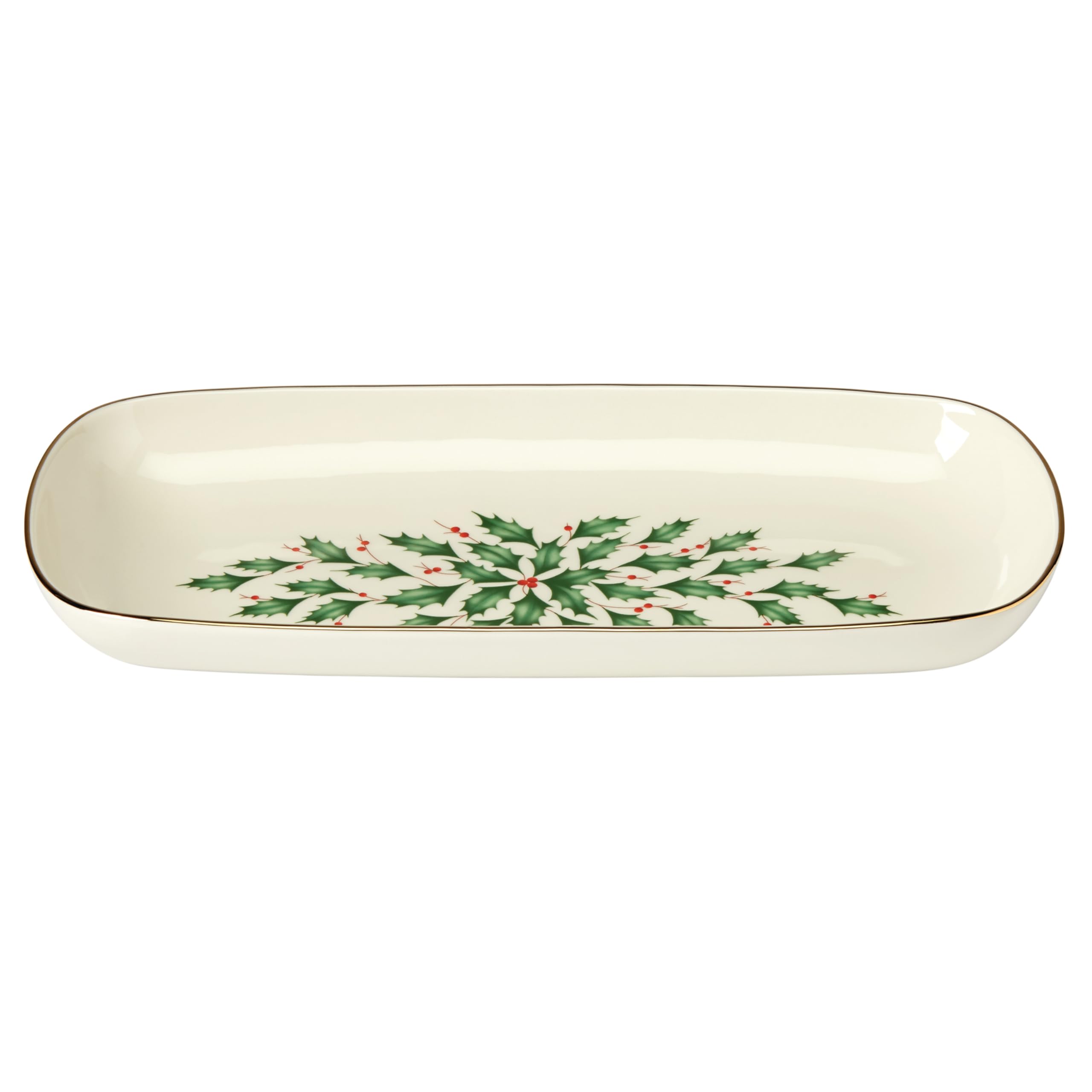 Lenox Hosting The Holidays Bread Tray, 2.65 Lb, Red & Green