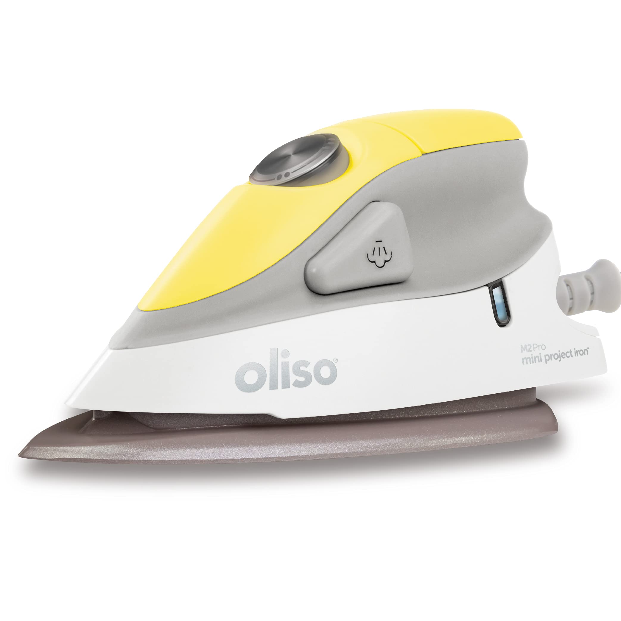 Oliso M2 Mini Project Steam Iron With Solemate - For Sewing, Quilting, Crafting, And Travel | 1000 Watt Dual Voltage Ceramic Sol