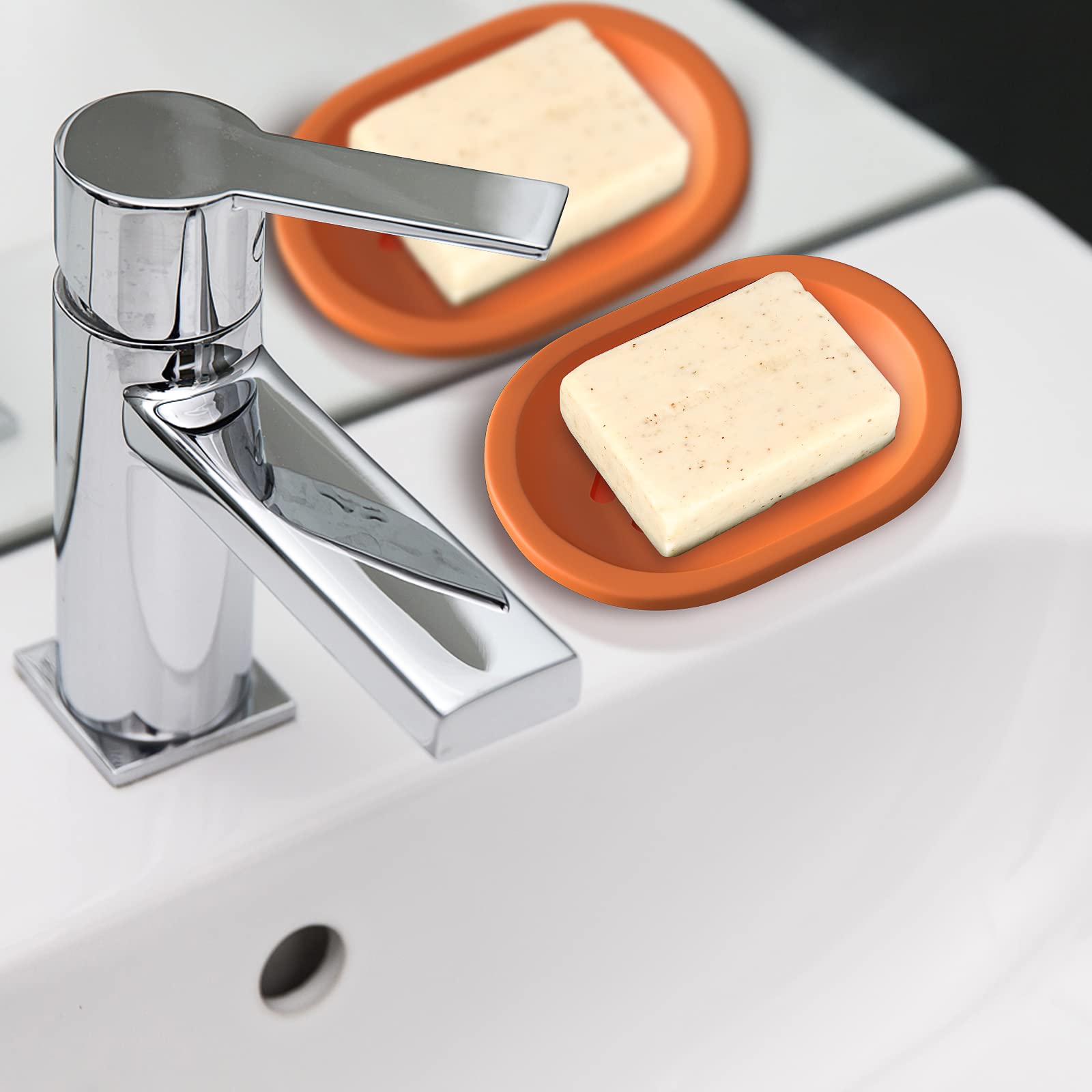 Topsky 2 Pcs Soap Dish Soap Holder With Drain For Shower, Soap Dishes Soap Savers For Bar Soap, Soap Bar Holder Shower With Drip