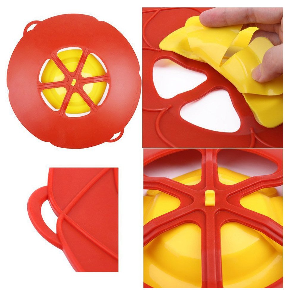 Oysir 2Pcs Spill Stopper Lid Cover, Boil Over Safeguard, 10.2 Inch Silicone Spill Stopper Pot Pan Lid, Multi-Function Cooking To
