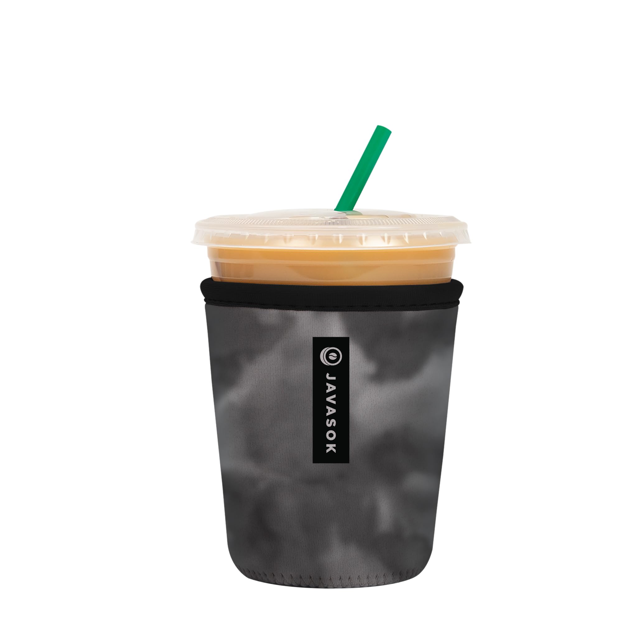Sok It Java Sok Iced Coffee & Cold Soda Insulated Neoprene Cup Sleeve (Shades of Gray, Small: 16-20oz)