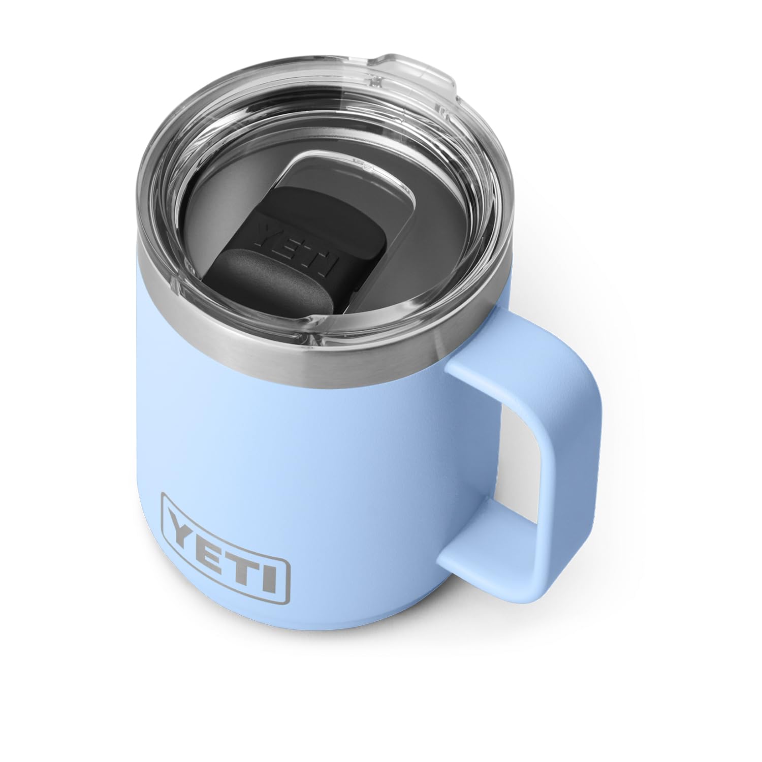 YETI Rambler 10 oz Stackable Mug, Vacuum Insulated, Stainless Steel with MagSlider Lid, Big Sky Blue