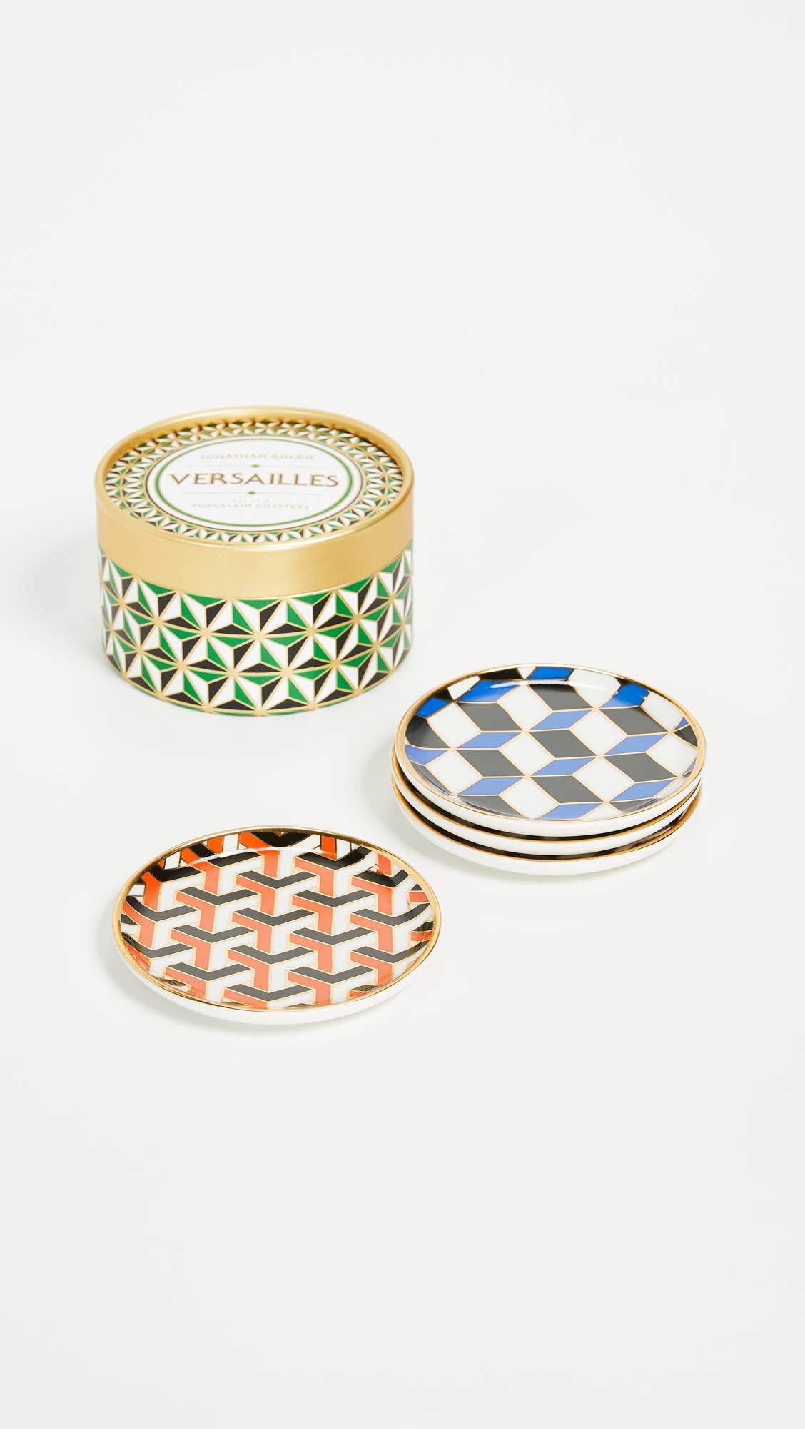 Jonathan Adler Versailles Coasters  Multi