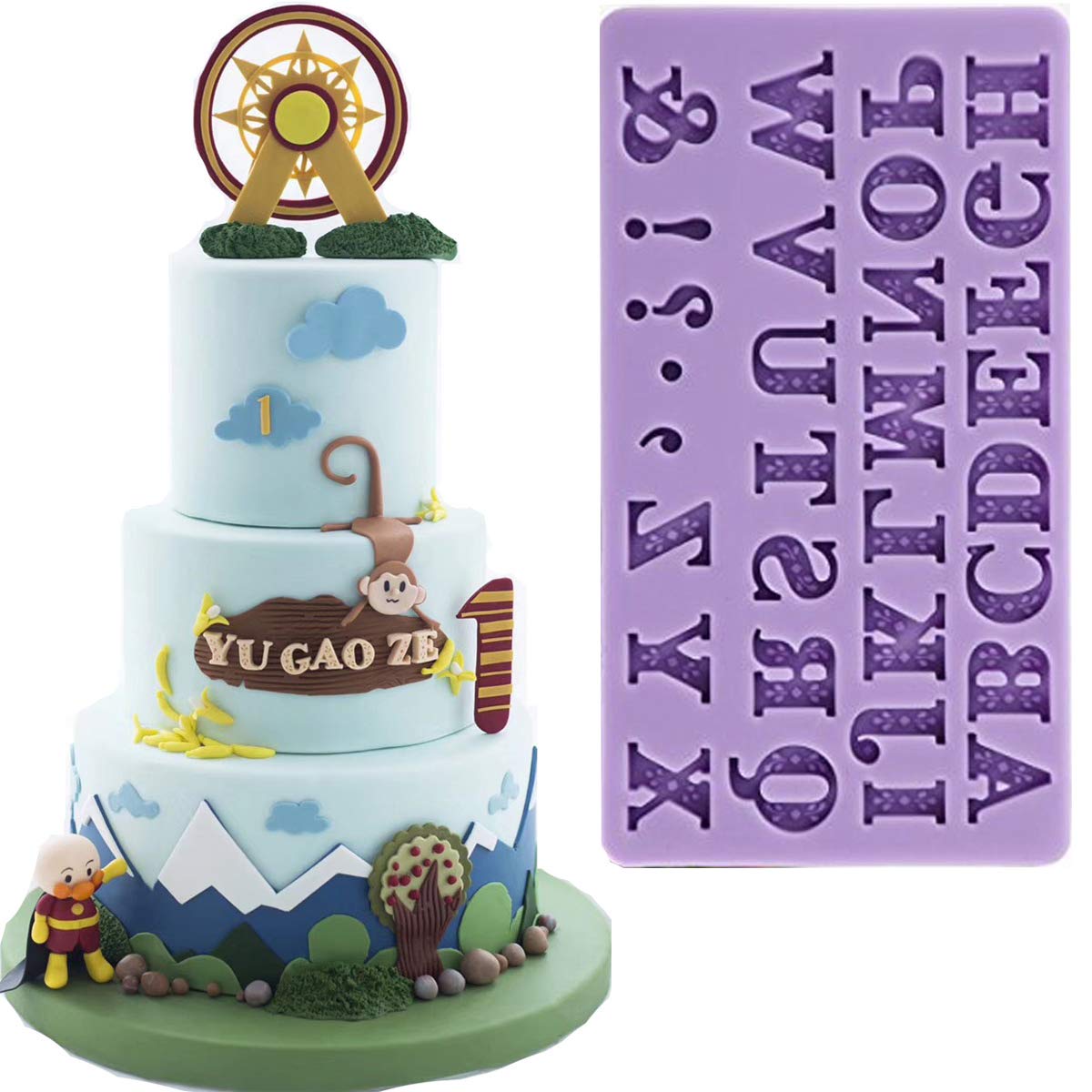 Anyana Mini Letters Alphabet Comma Exclamation Mark Silicone Mold Fondant Mould For Gum Paste Tool Sugar Paste Supplies Birthday