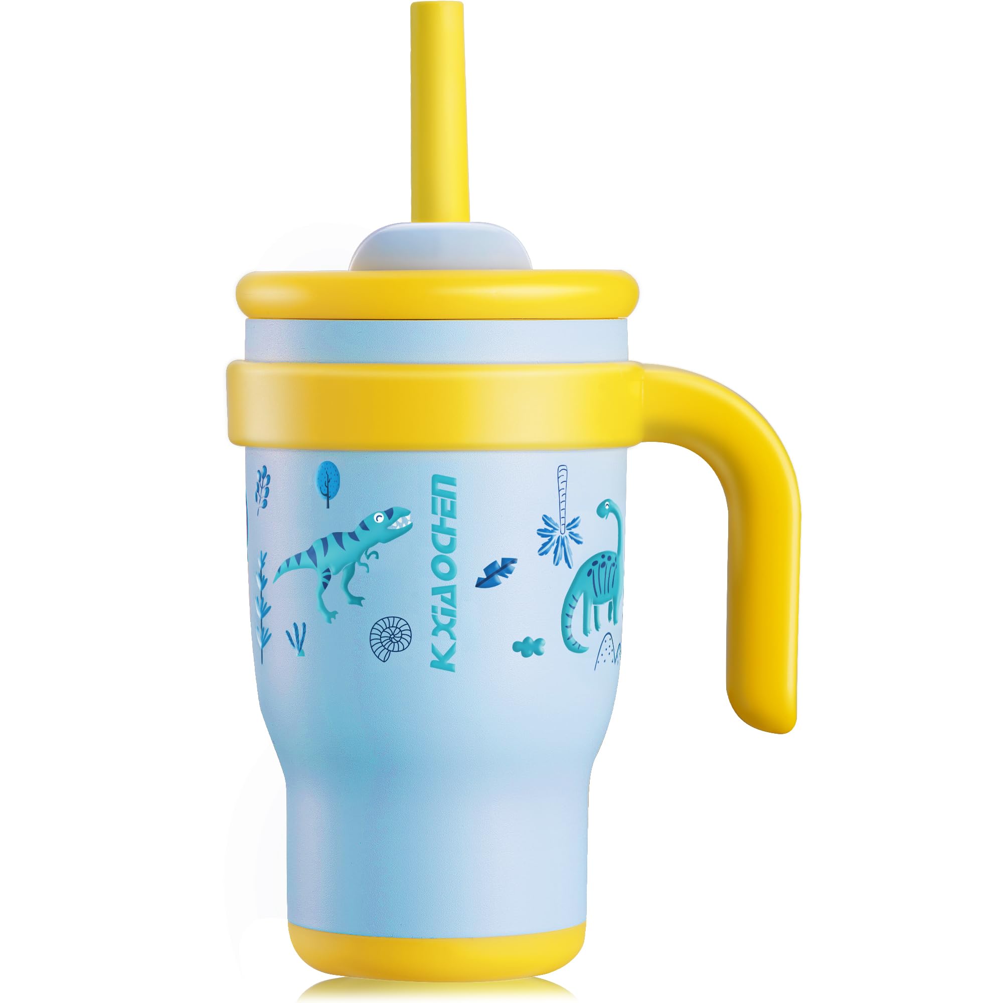 Kxiaochen Toddler Tumbler With Straw Spill Proof 14 Oz, Kids Tumbler With Handle Insulated Stainless Steel BpaFree Keeps Drinks