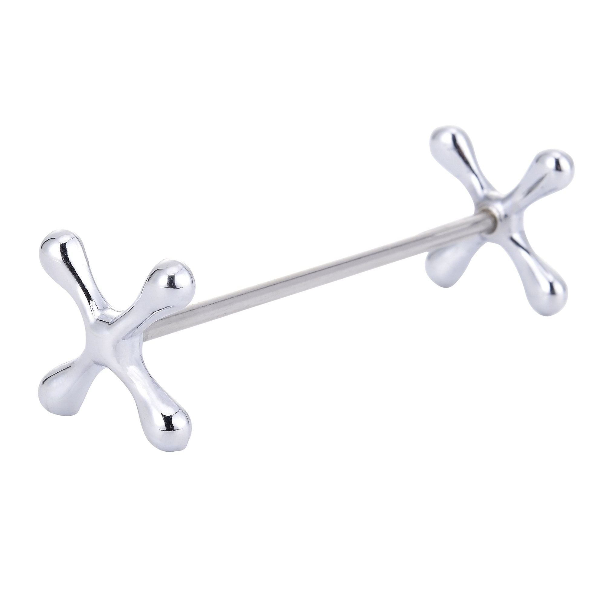 Chezmax Silver Zinc Alloy Flower Chopsticks Rest Spoons Stand Forks Knifes Holder Pack Of 5