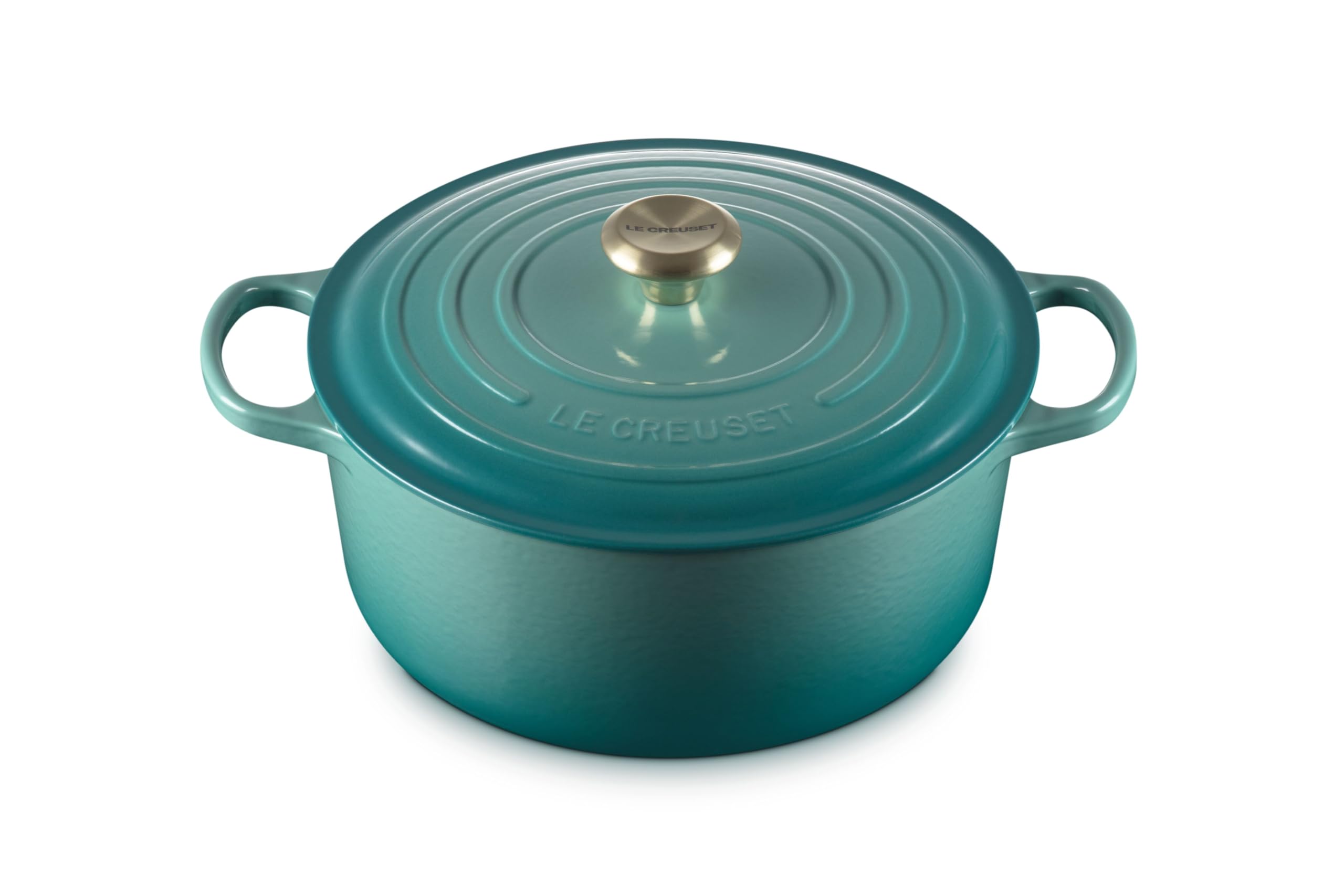 Le Creuset Enameled Cast Iron Signature Round Dutch Oven -28Cm-Blue Riviera