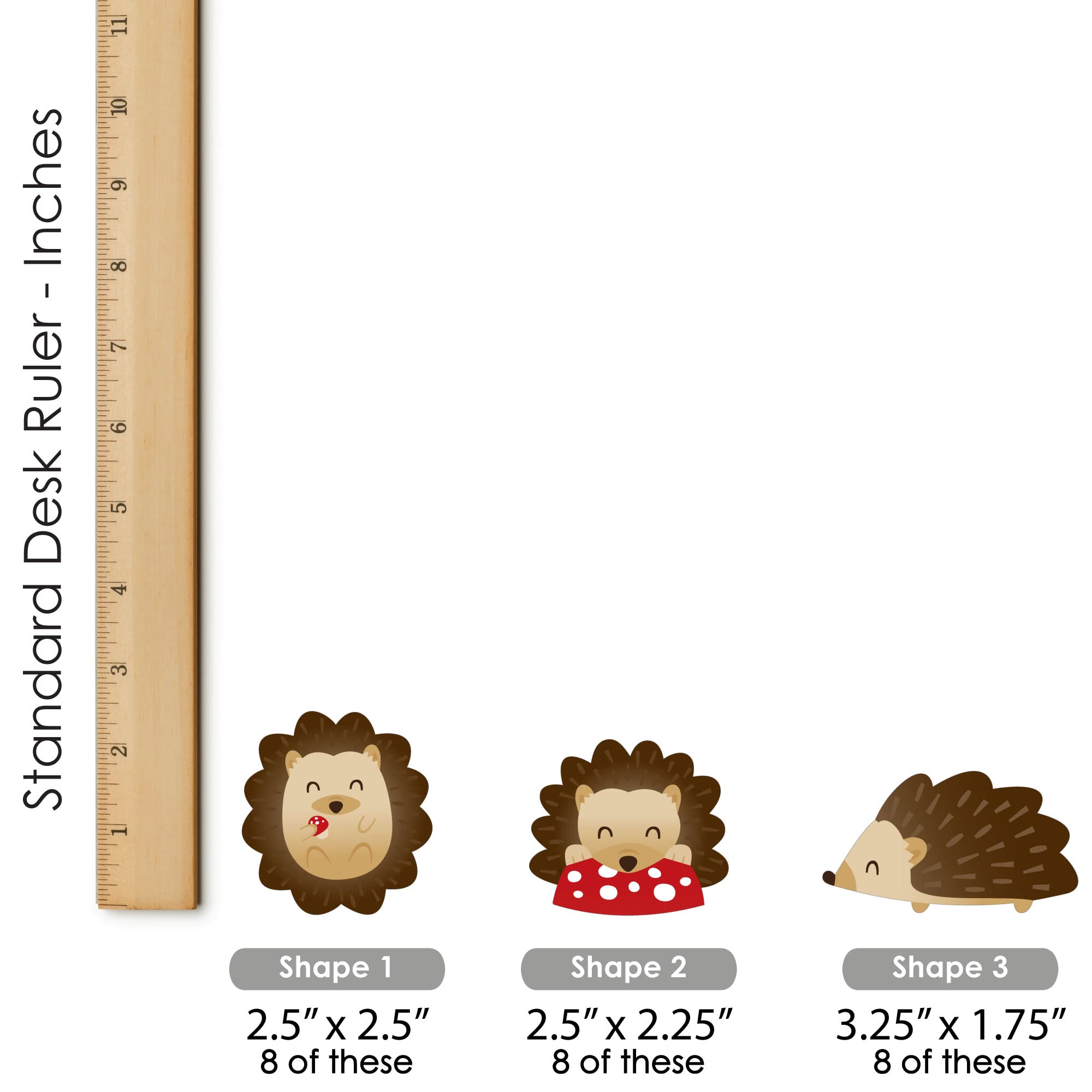 Big Dot Of Happiness Forest Hedgehogs - Diy Shaped Woodland Birthday Party Or Baby Shower Cut-Outs - 24 Count