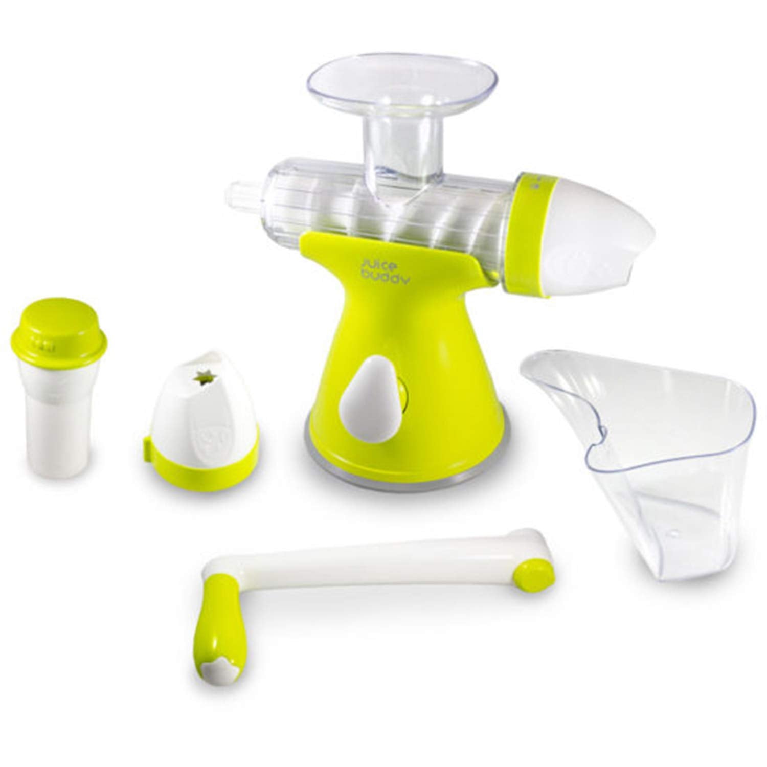 Juice Buddy 2 In 1 Manual Hand Crank, At Home Easy Clean, Ice Cream Maker And Juicer, With Suction Counter Mount