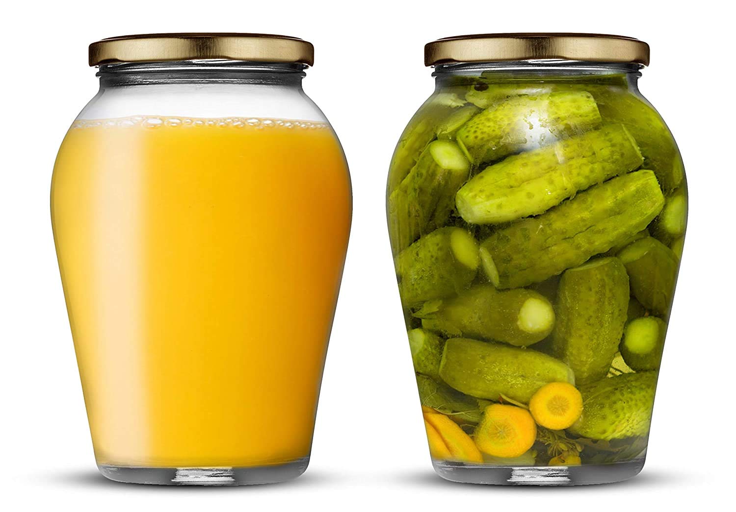 Ash & Roh  Clear Glass Jar And Container With Air Tight Lid Storage Of Spices And Dry Fruit (1000 Ml Big Pot, 2)