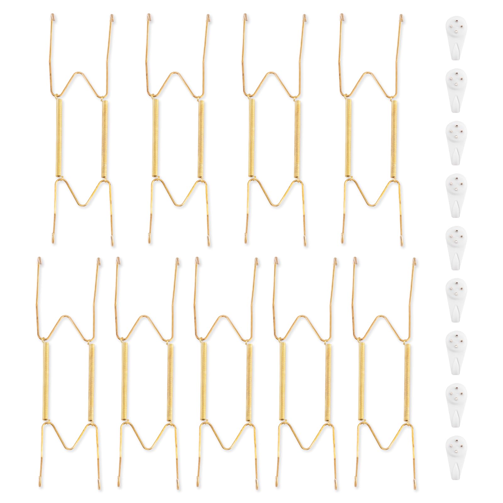 Bilillo 9 Pack Plate Hangers for The Wall, Suitable for 9-11 inch Art Plate, Stainless Steel Invisible Heavy Duty Wire Plate Hol