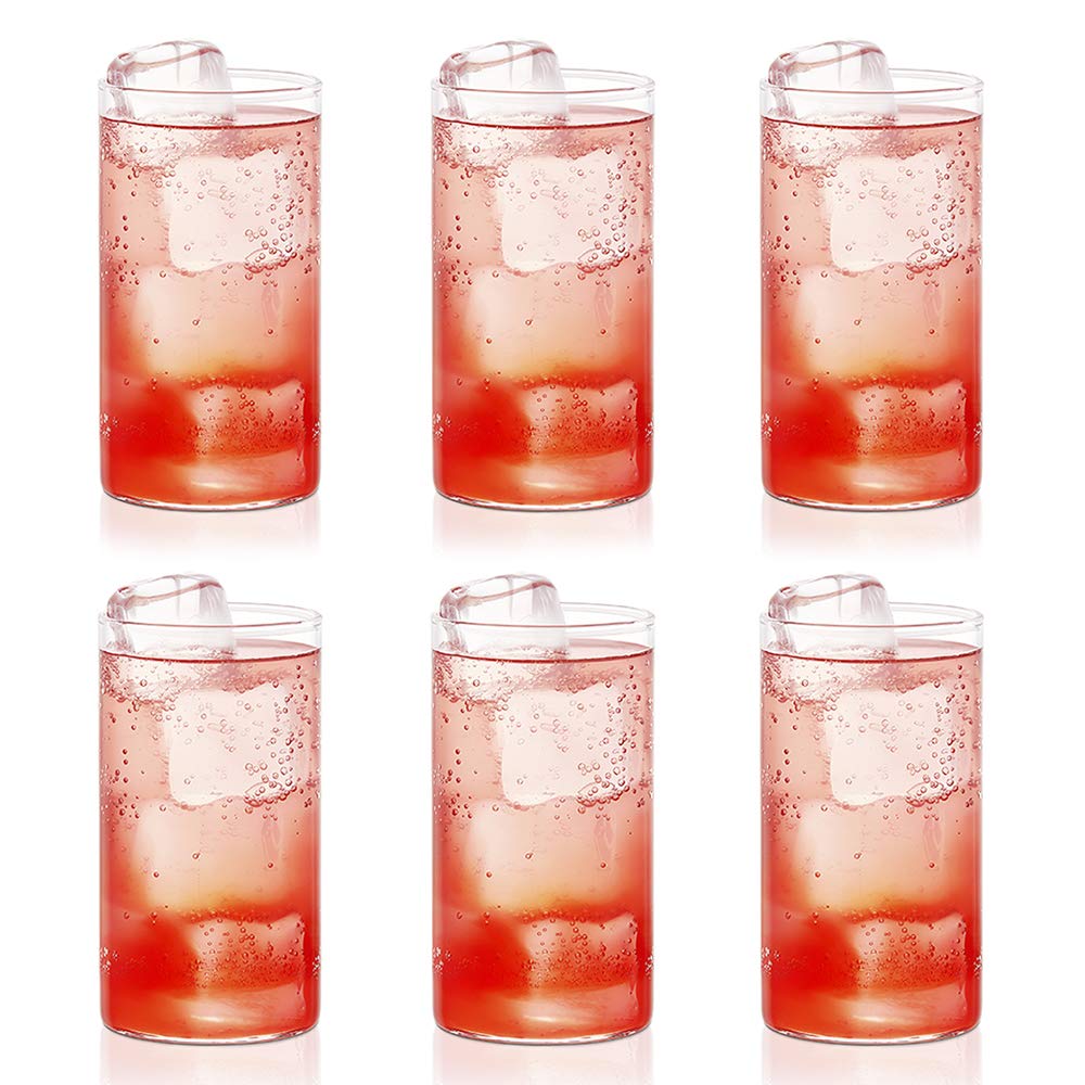 Borosil Vision Glass 350 Ml Set Of 6 Pcs Transparent Drinking Glass |Borosilicate Glass Tumblers For Water, Cold Drinks, Juice |
