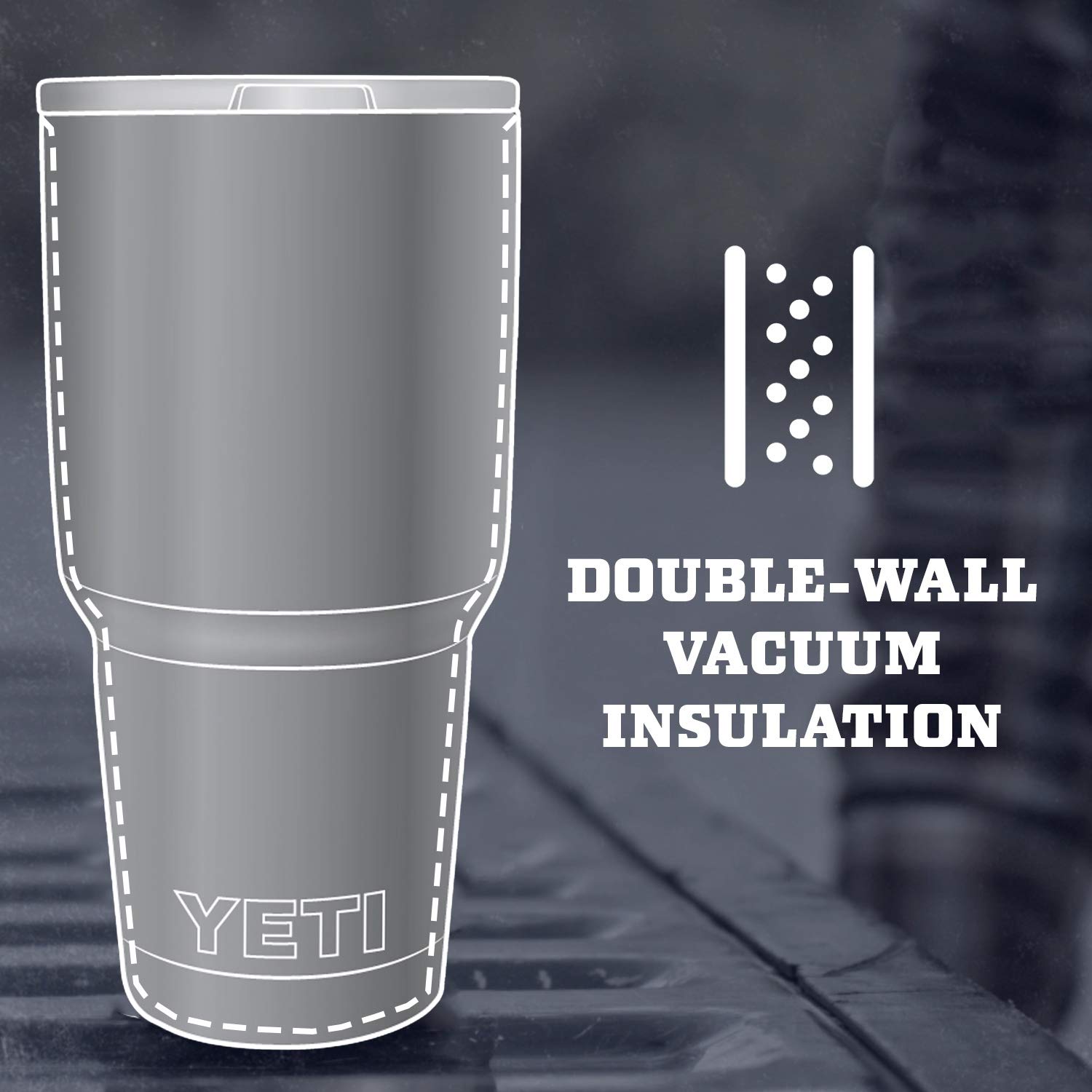Yeti Rambler 30 Oz Stainless Steel Vacuum Insulated Tumbler W/Magslider Lid, Charcoal