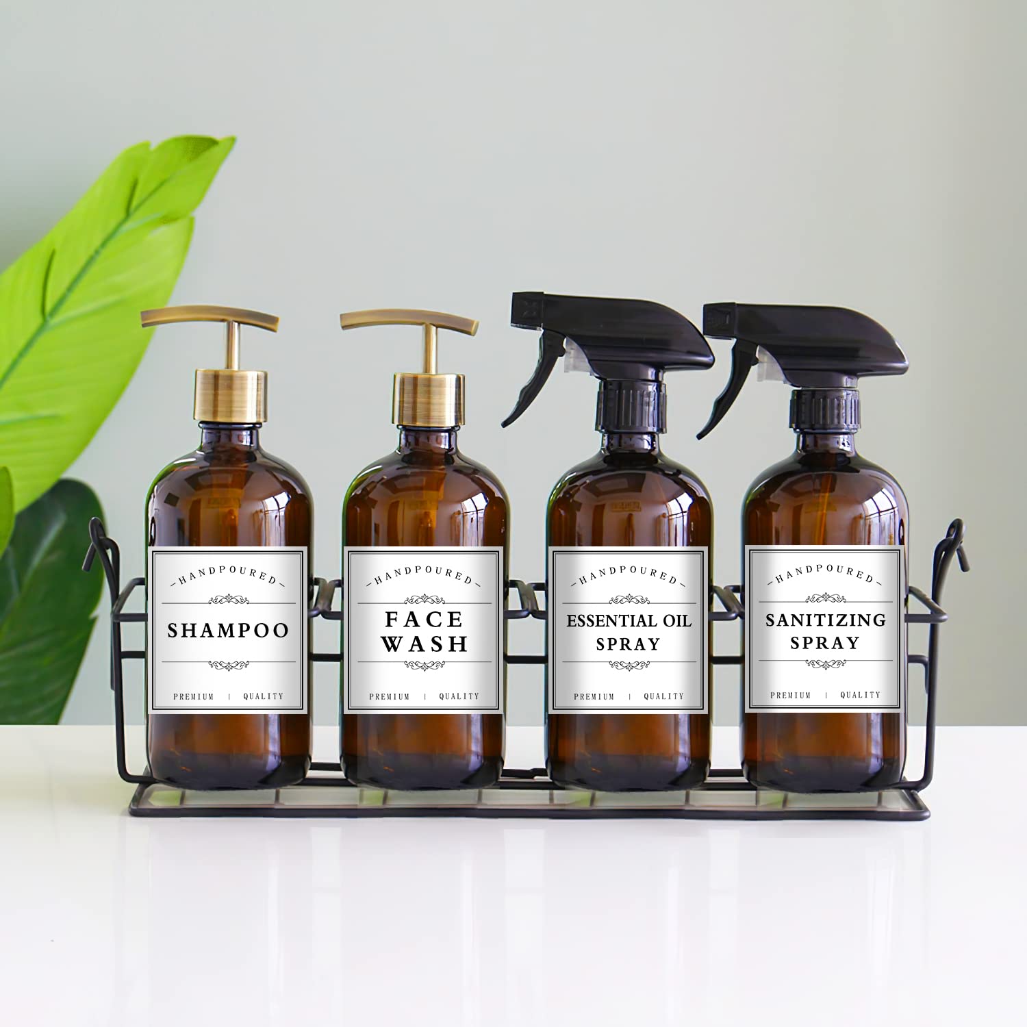 White Waterproof Soap Labels For Plastic/Glass Bottles, Bathroom/Kitchen Hand Soap Dispenser Label Stickers, Removable Cleaning