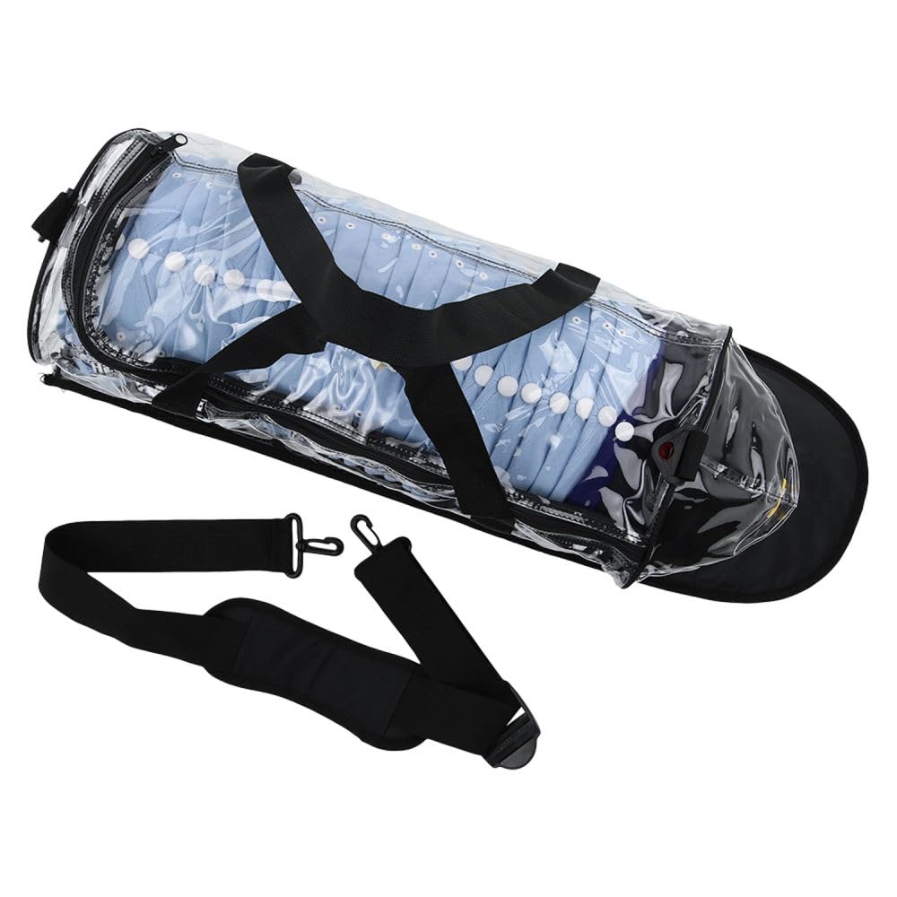 Lids Clear 30 Cap Storage Bag - Durable Vinyl Hat Organizer for 30 Caps, Travel Case, Clear/Black, One Size