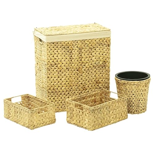 Vidaxl 4 Piece Bathroom Set Water Hyacinth