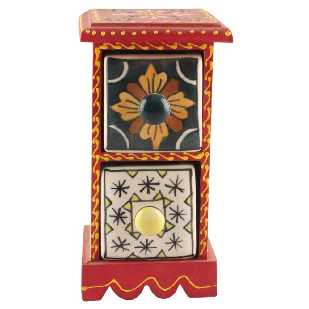 IndianShelf Spice Box | Spice Rack | Boho Spice Storage Containers | Wood Namak Dani Set | Wood Masala Organizer Box